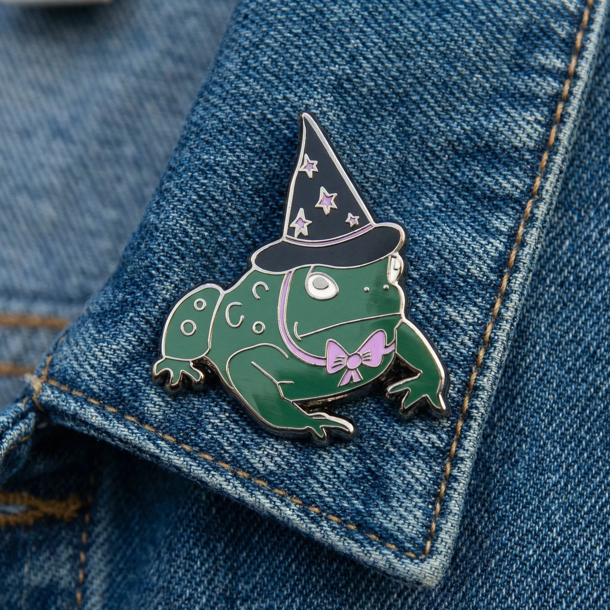 Toad Witch Enamel Pin | Spooky Cute Frog Lapel Pin - Image 5