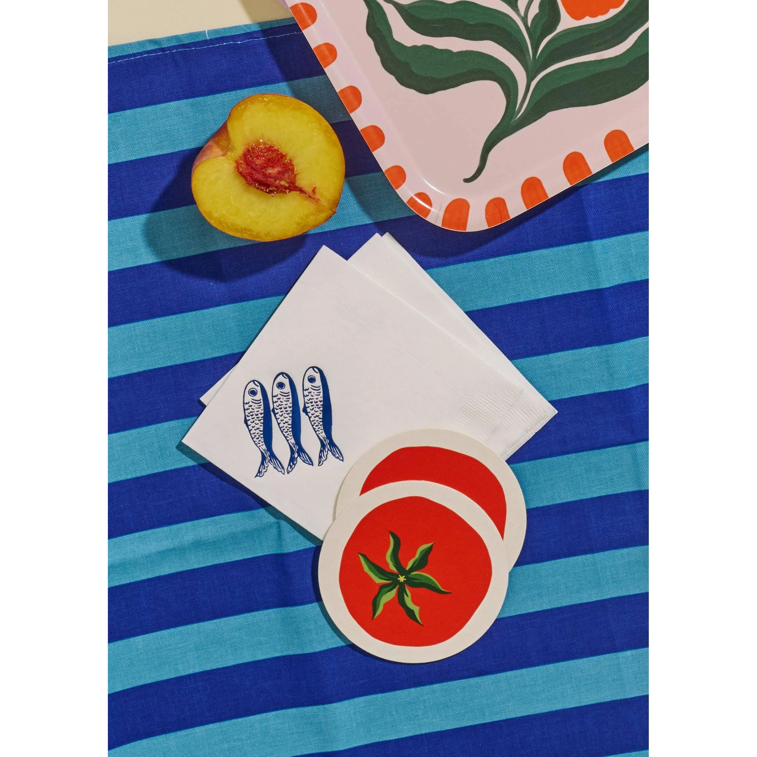 Set of 4 Tomato Coasters | Chipboard Eco-friendly Tableware - Image 2