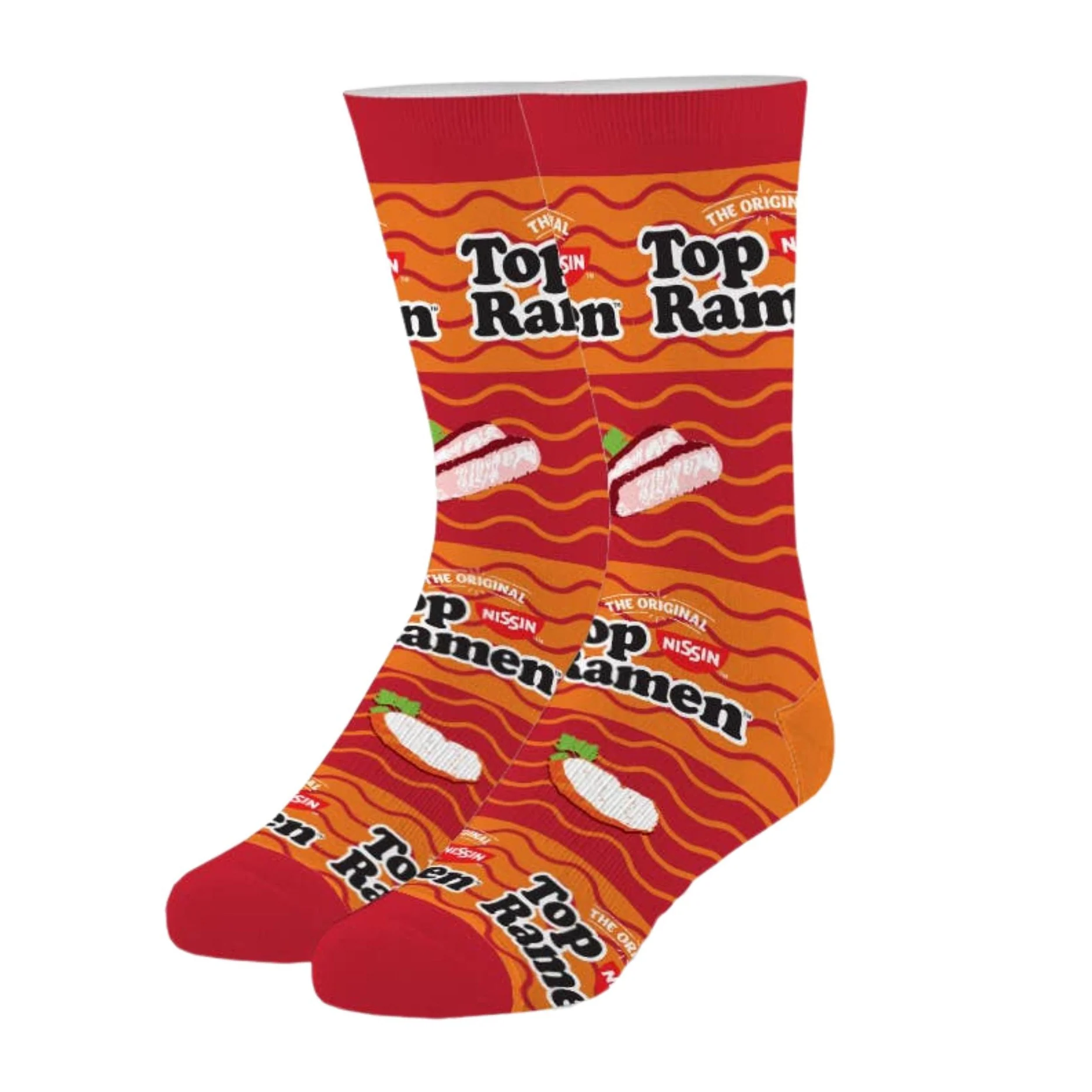 Top Ramen Chicken & Beef Men’s Crew Socks | Crazy Socks Fun Food Style - Image 2