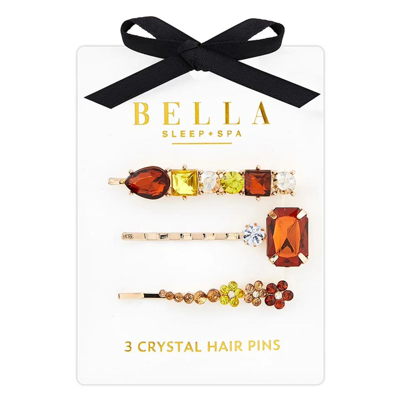 Topaz Jewels Crystal Hair Pins | 3 Piece Bobby Pins Giftable Hair Accessories - Image 3