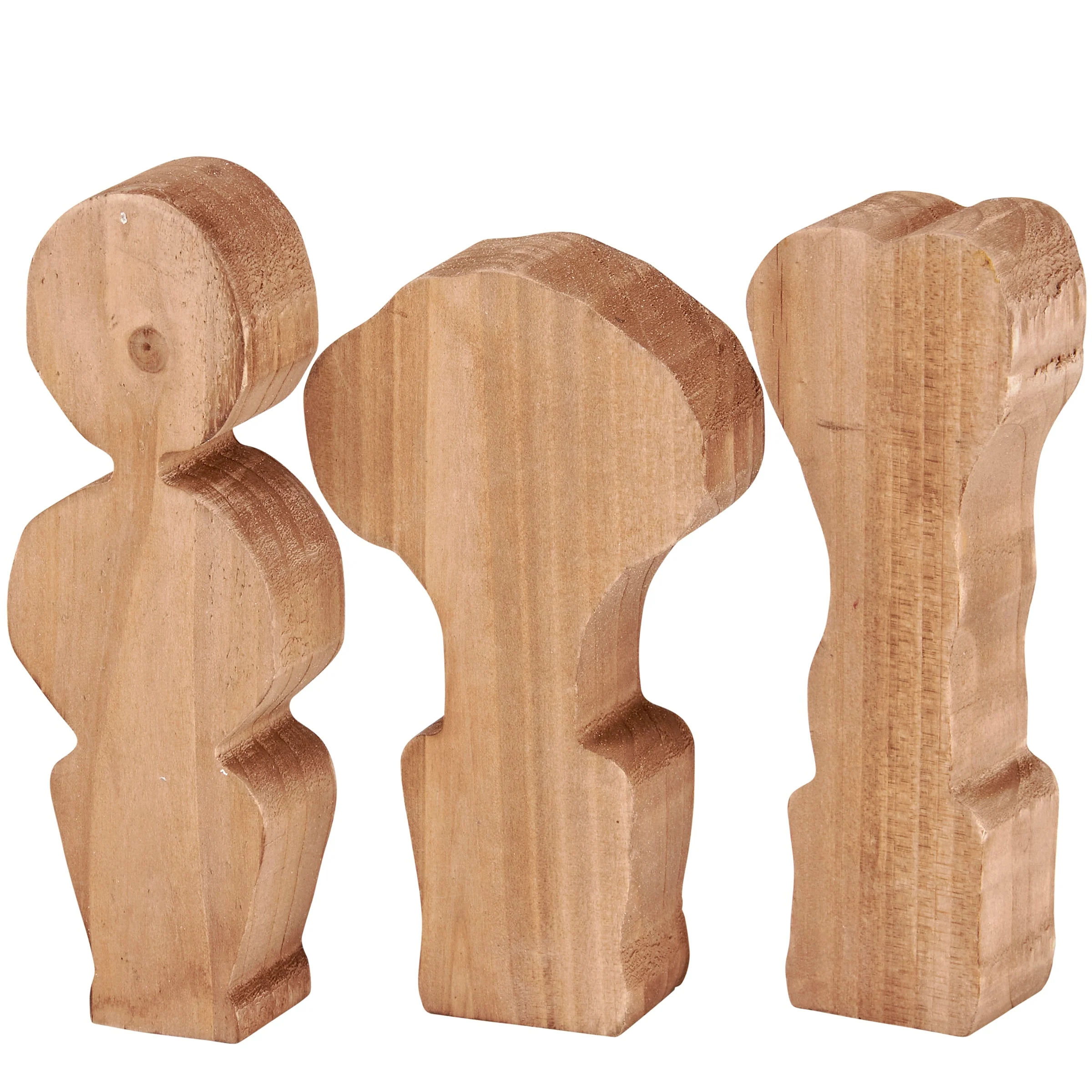 Set of 3 Wooden Topiary | Stand-Alone Wooden Plant Shaped Decor - Image 3