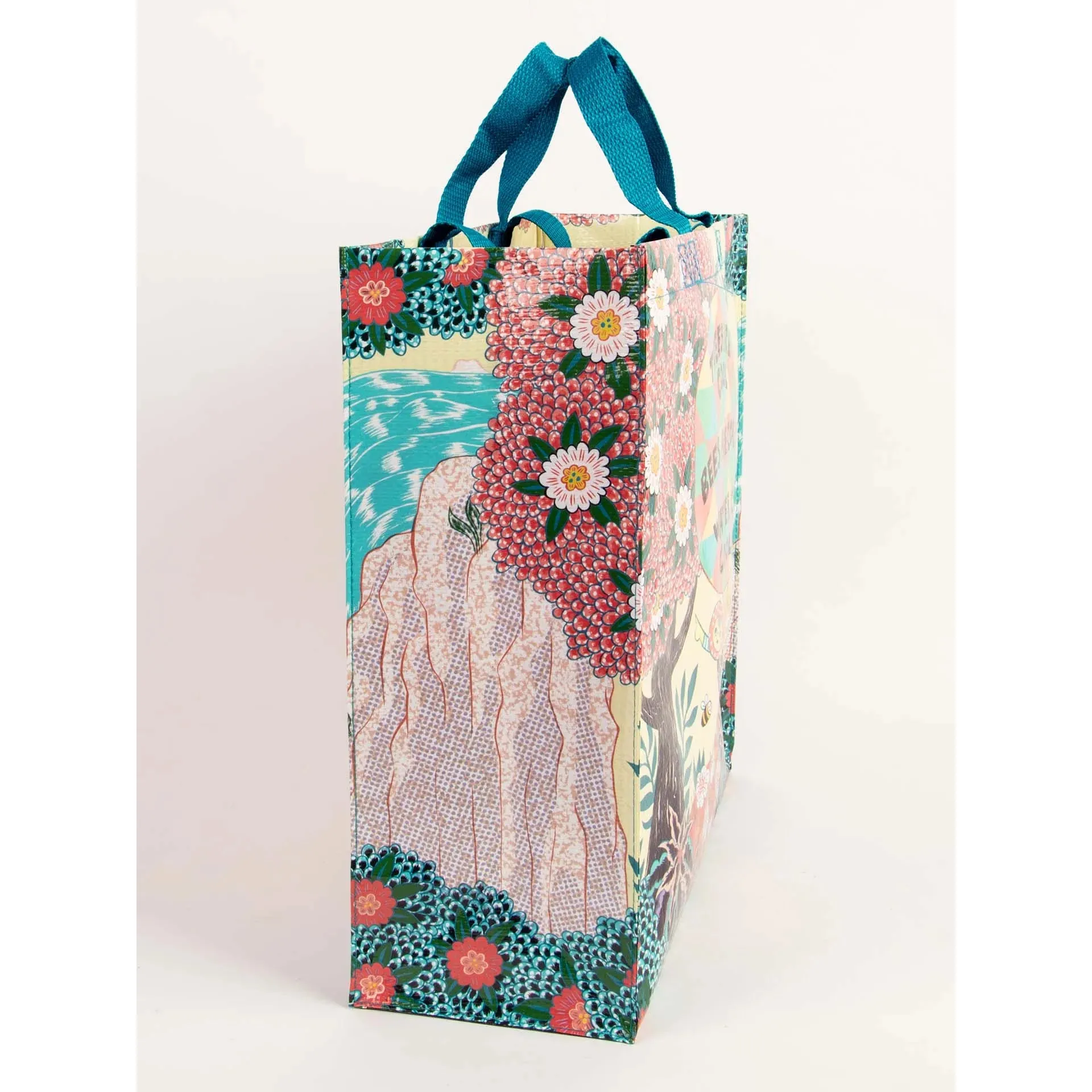 Trees Are Cool. Bees Are Cool. Water Is Cool. Shopper Tote Bag | Post Consumer Material Shopping Bag | 16" x 15" | BlueQ at GetBullish - Image 3