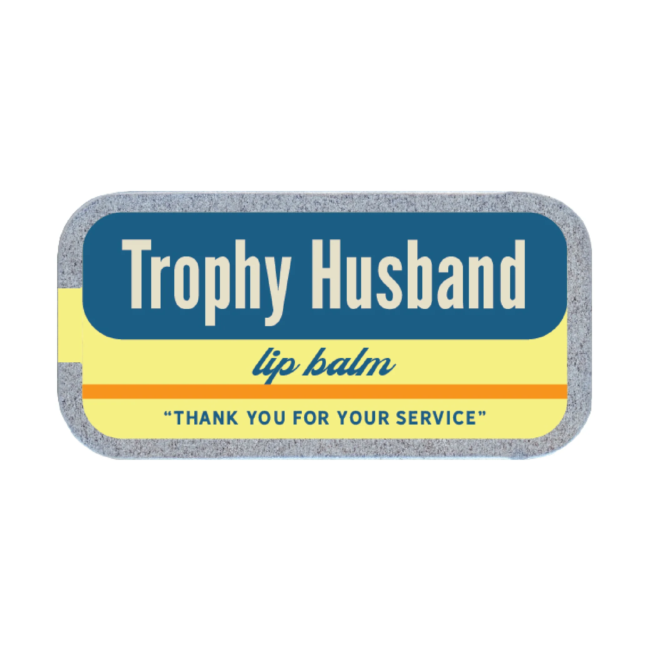 Trophy Husband Lip Balm in Old School Tin | Funny Blue Raspberry Lip Moisturizer - Image 3