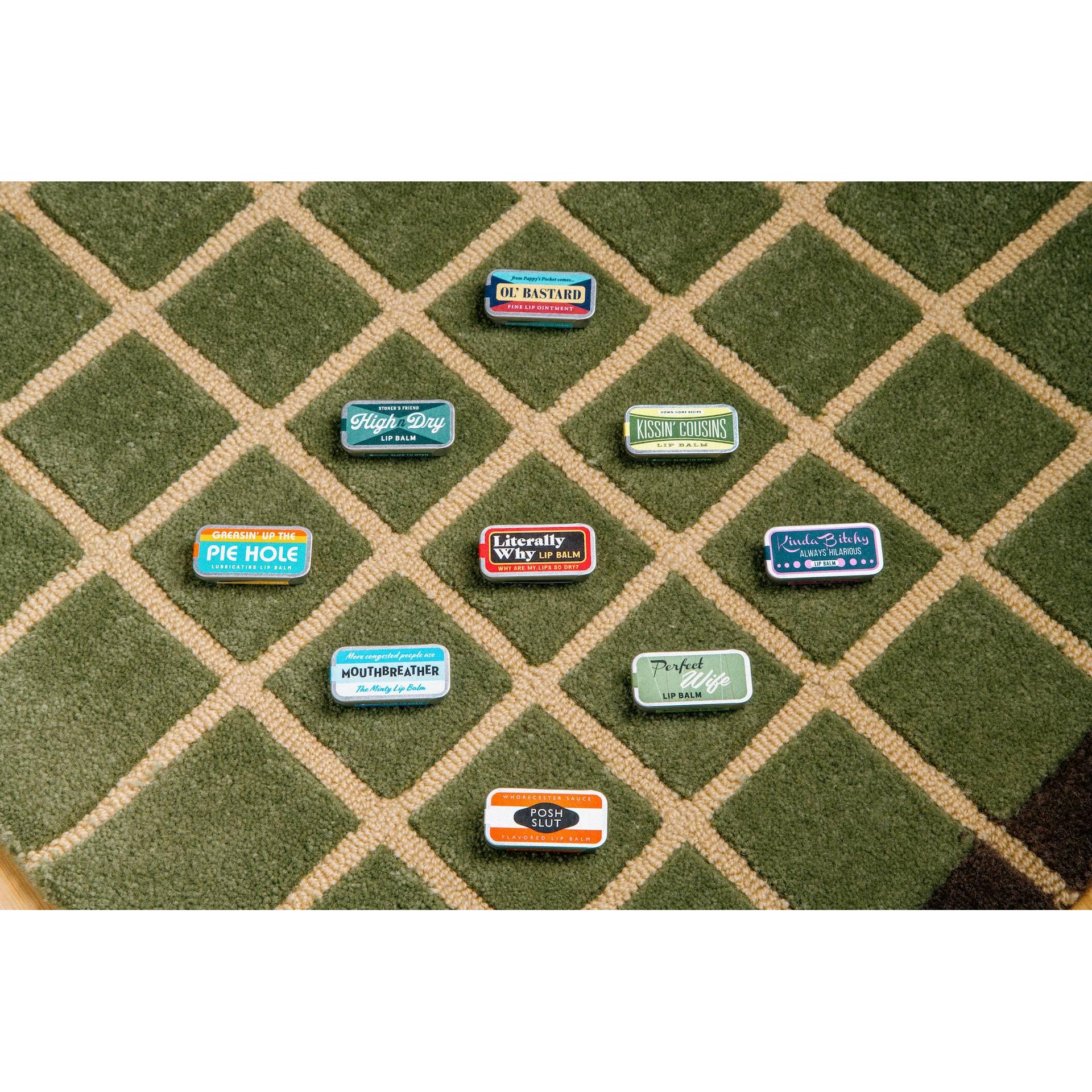 Trophy Husband Lip Balm in Old School Tin | Funny Blue Raspberry Lip Moisturizer - Image 5