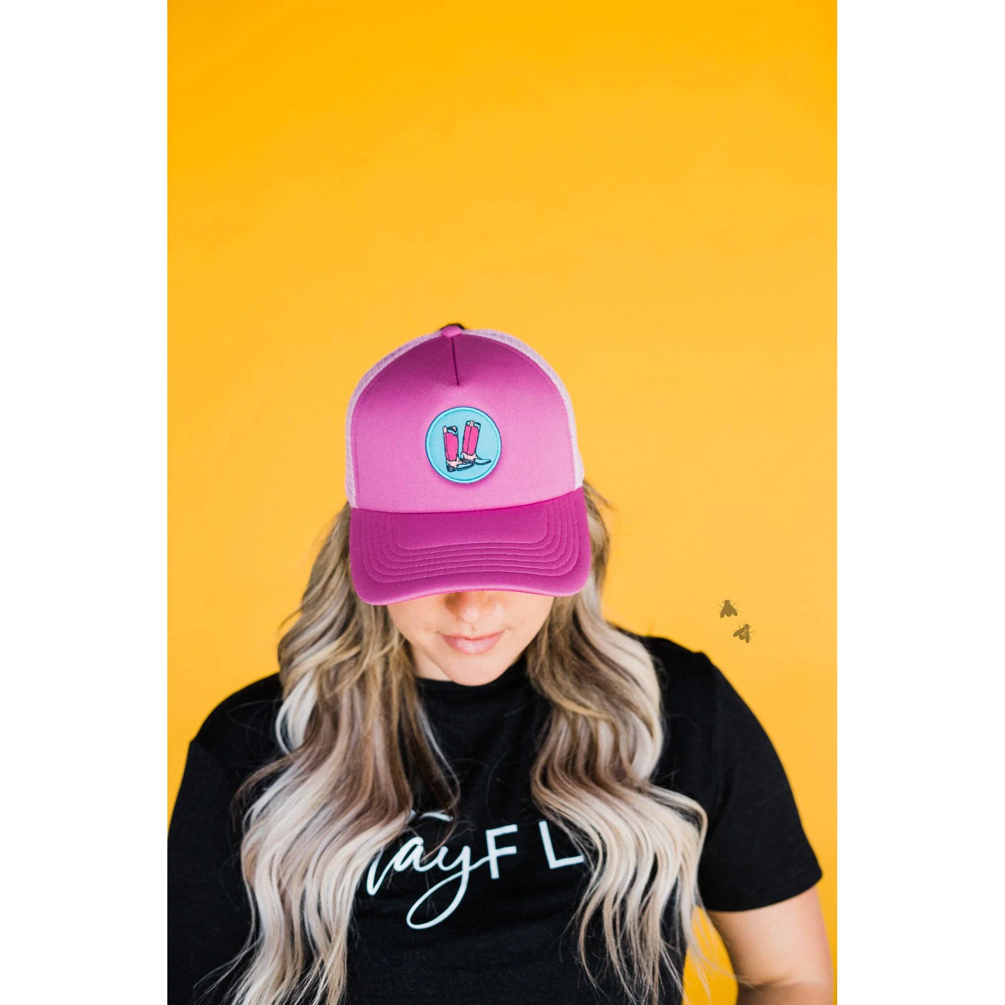 Pink Cowgirl Ponytail Trucker Cap - Image 5