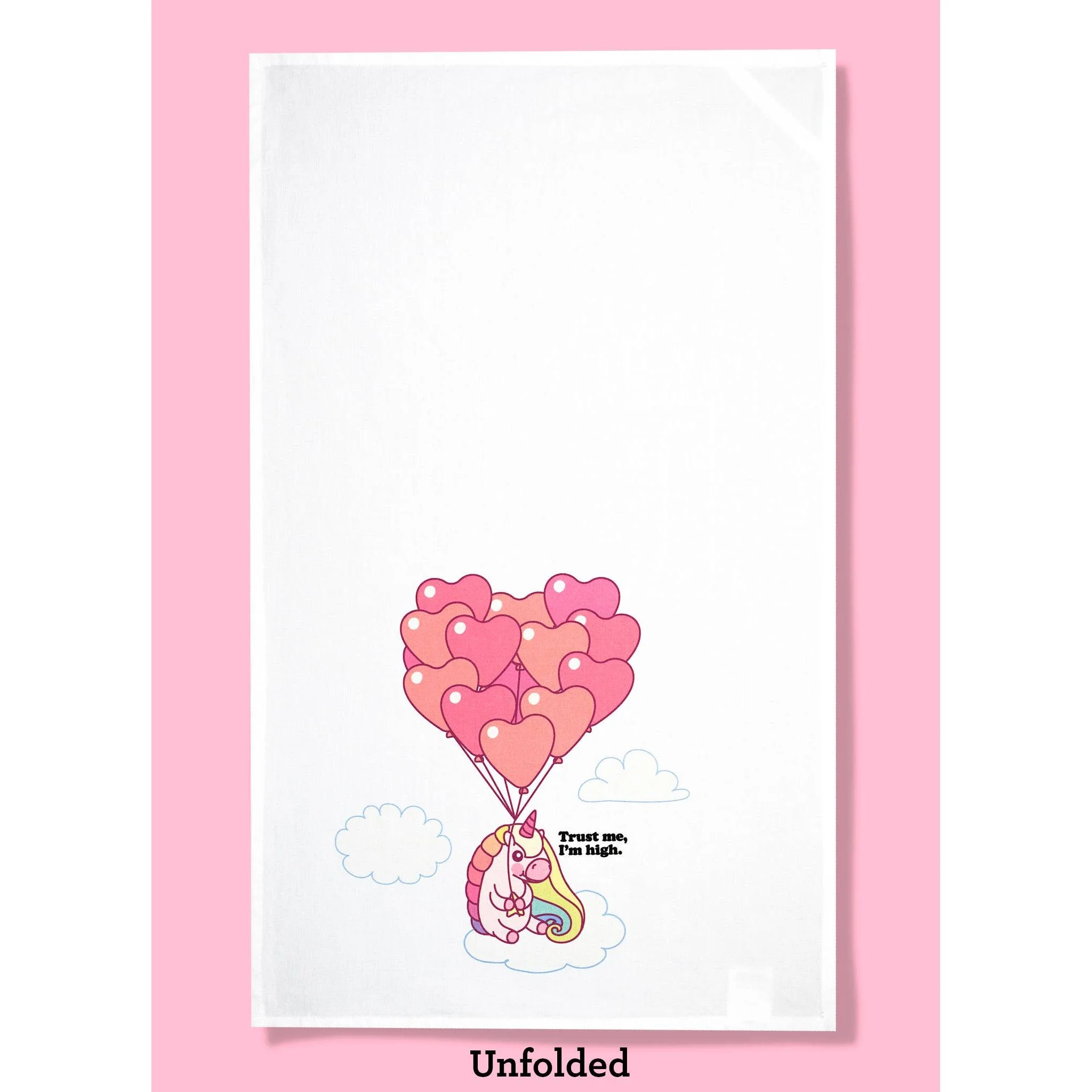 Trust Me, I'm High - Marijuana Dishtowel | Unicorn Balloon Cotton Kitchen Hand Tea Dishcloth - Image 3