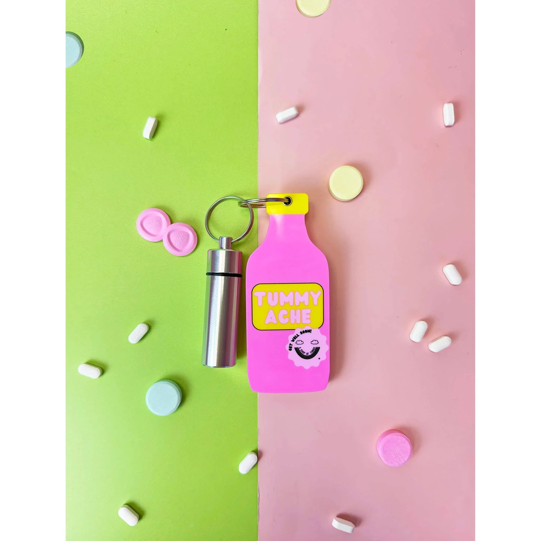 Tummy Hurts Mirror + Pill Case Keychain - Image 3