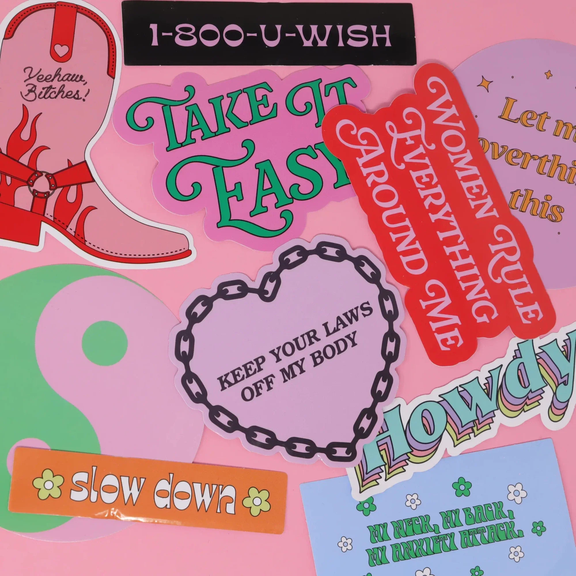 1 - 800 - U - Wish Black Rectangular Sticker | Rectangular Vinyl Sticker - Image 3