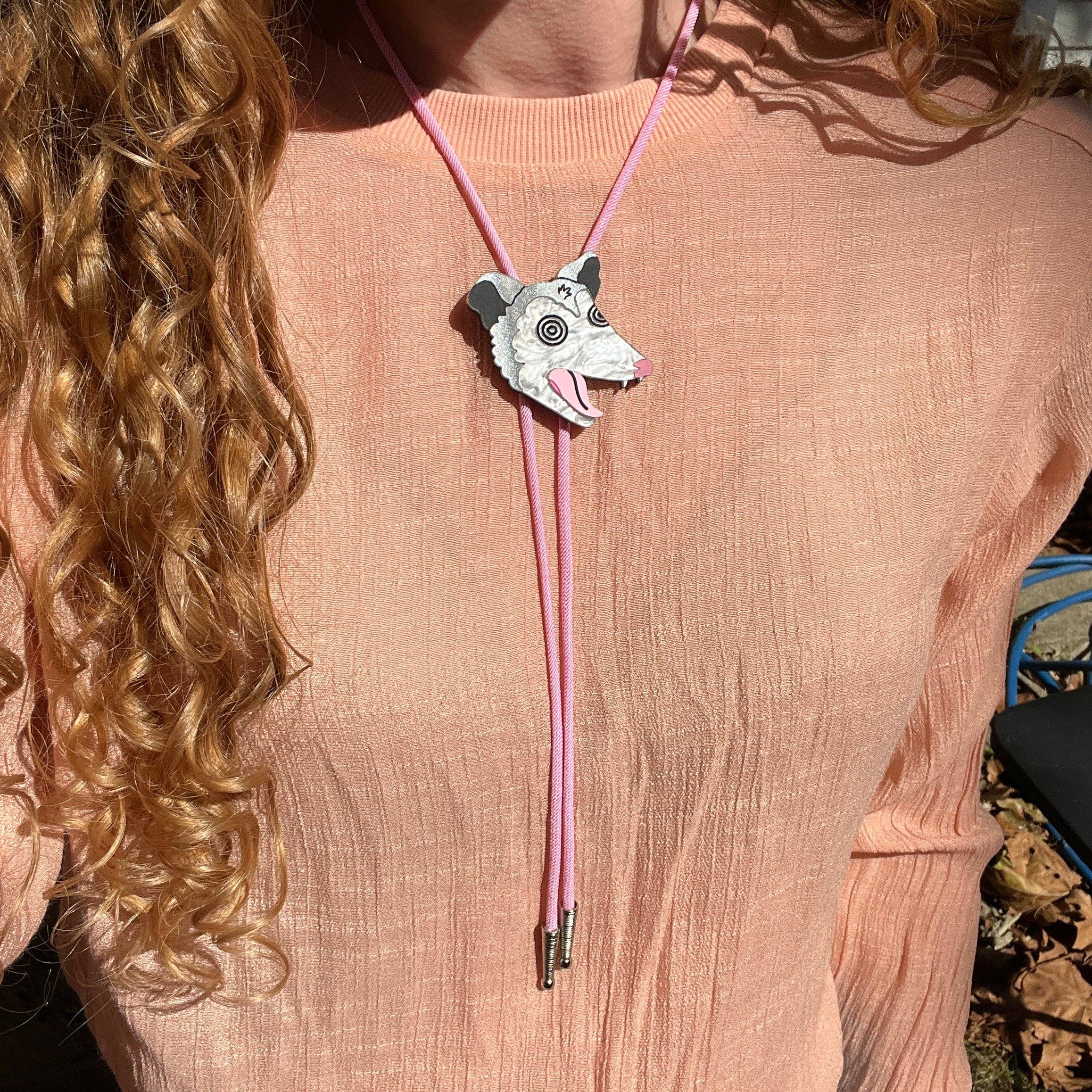 Unhinged Opossum Bolo Tie | Handmade - Image 2