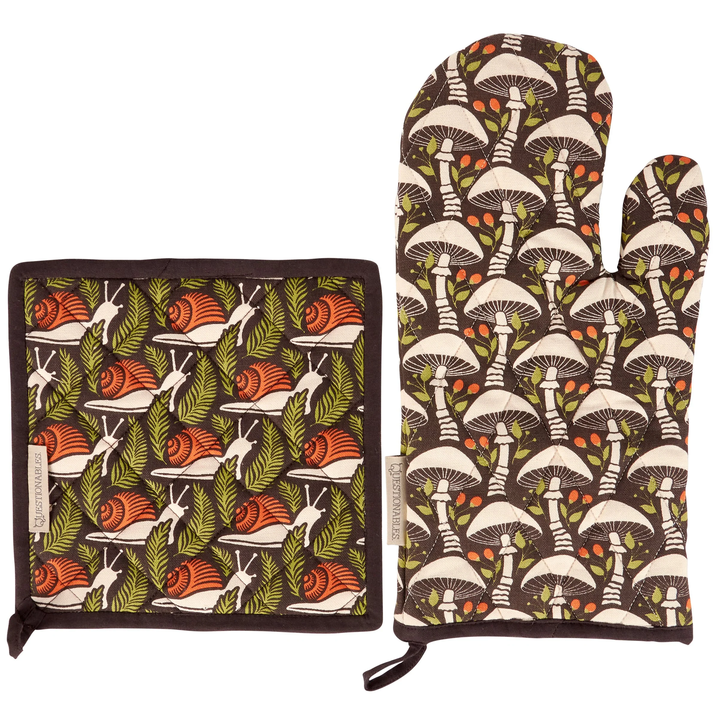 Always Use Protection Snail and Mushroom Oven Mitt & Potholder Set - Image 3