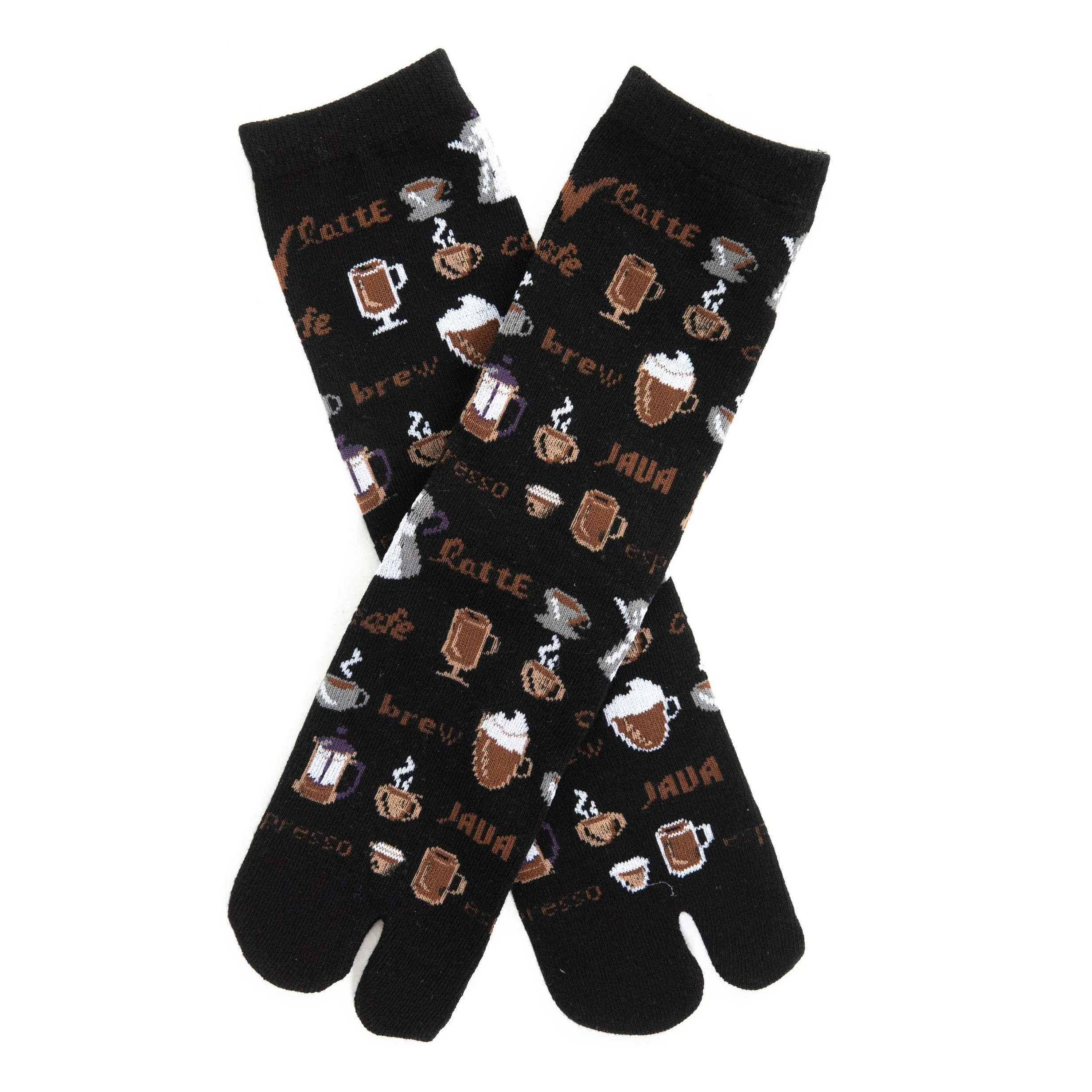 Jave Coffee Lover Split Toe Tabi Socks | Big Toe Flip Flop Socks | Japanese Novelty Crew Socks - Image 7