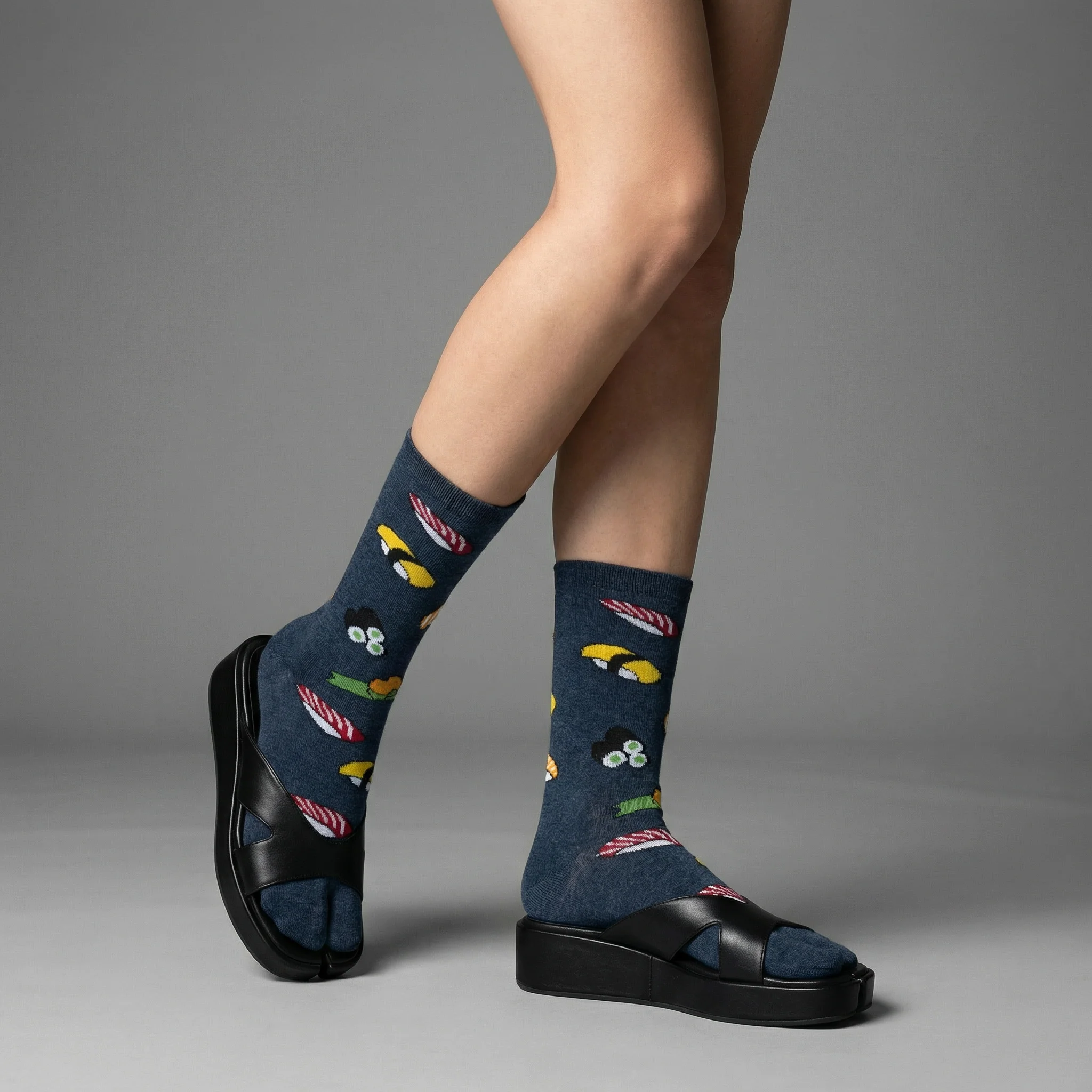 Japanese Sushi Tabi Split Toe Socks | Novelty Flip Flop Crew Socks - Image 15