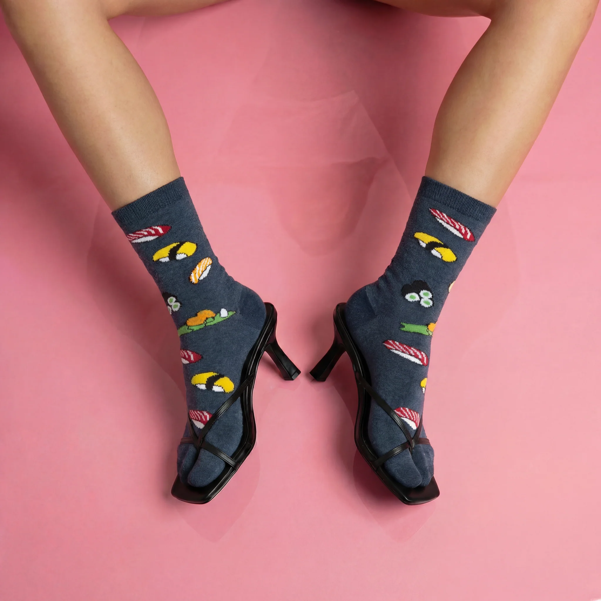 Japanese Sushi Tabi Split Toe Socks | Novelty Flip Flop Crew Socks - Image 18