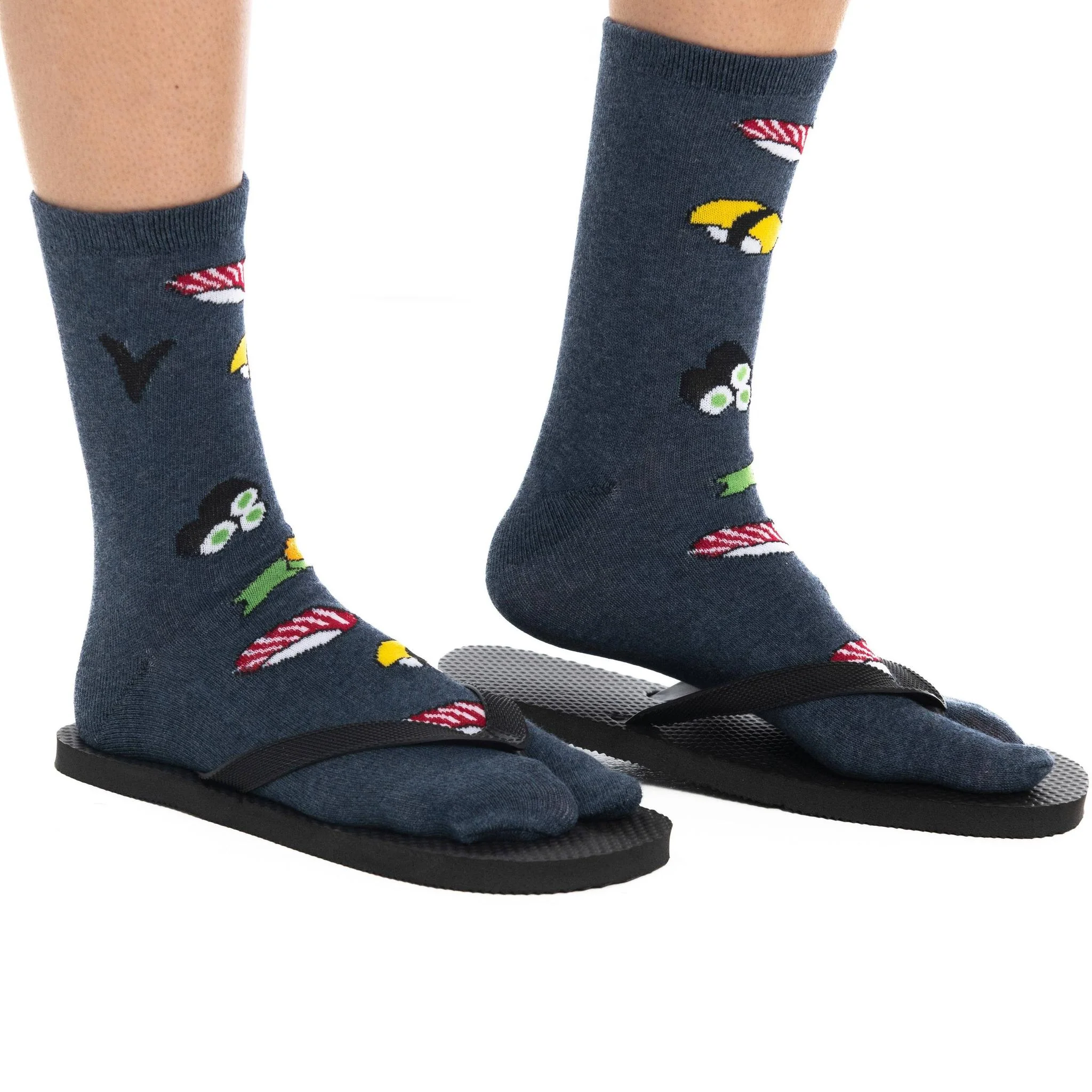 Japanese Sushi Tabi Split Toe Socks | Novelty Flip Flop Crew Socks - Image 8