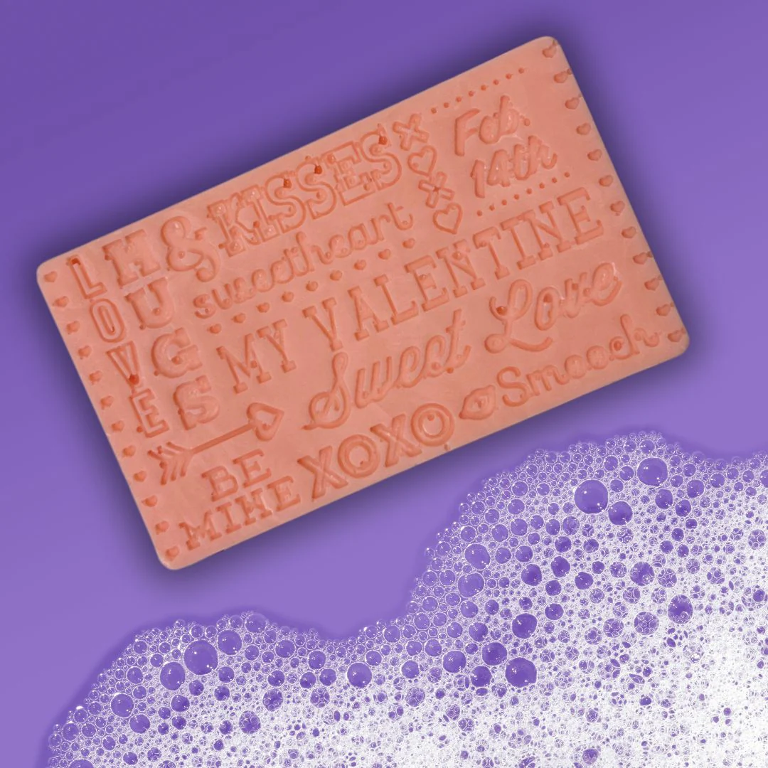 Valentine Sayings Pink Bar of Soap | Cotton Candy Scent | Valentine Gifts - Image 3