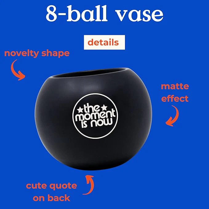 8-Ball Retro Ceramic Vase | Magic 8 Ball Pencil Cup - Image 8