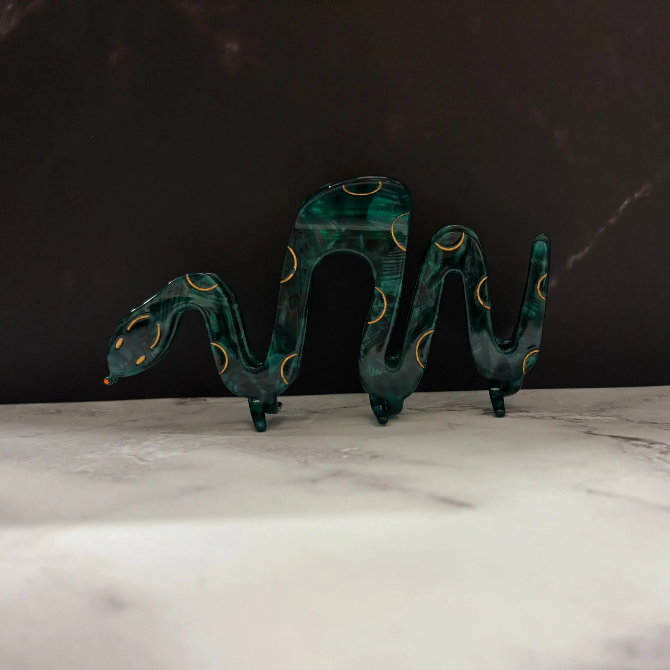 Velvet Claws Cleopatra Green Snake Hair Claw - Image 14