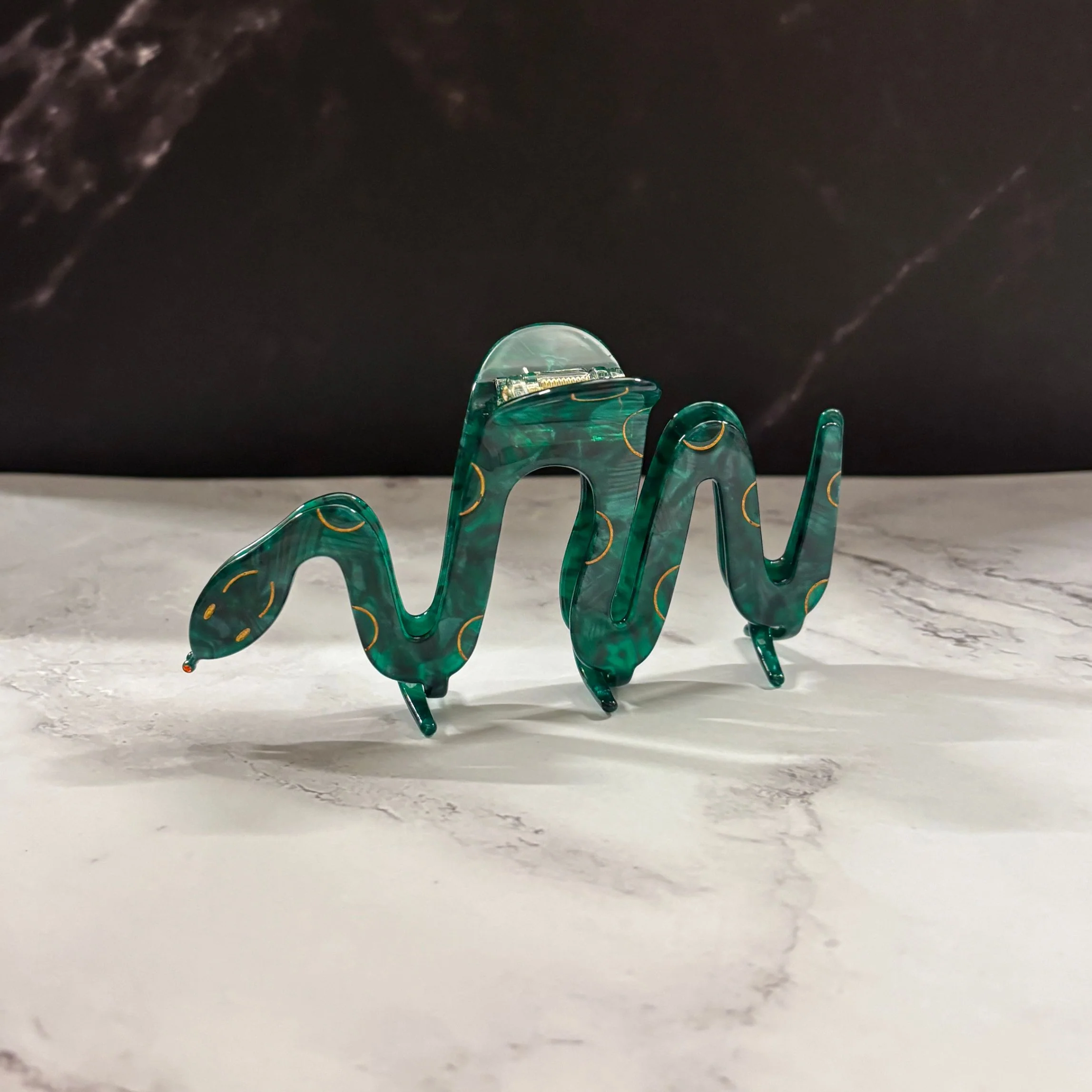 Velvet Claws Cleopatra Green Snake Hair Claw - Image 7