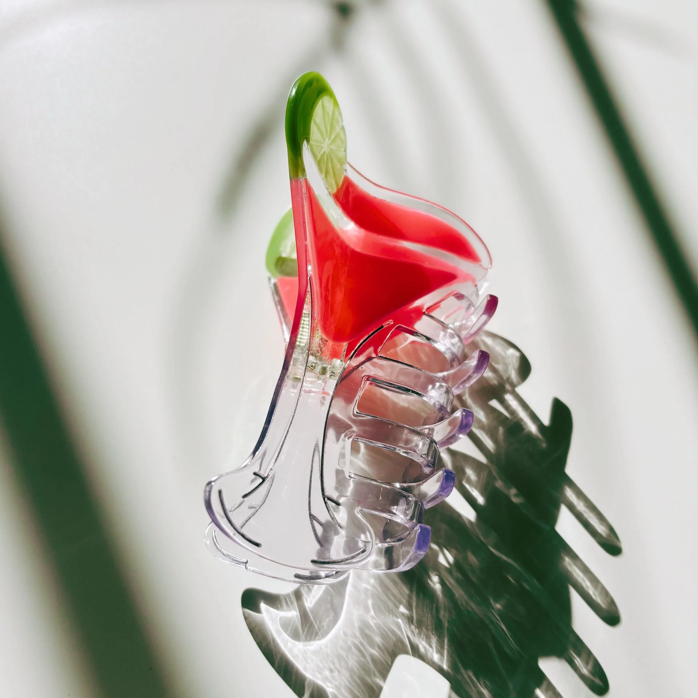 Velvet Claws Cosmo Pink Cocktail Hair Claw | Stemmed Glass Shaped Claw Clip - Image 10
