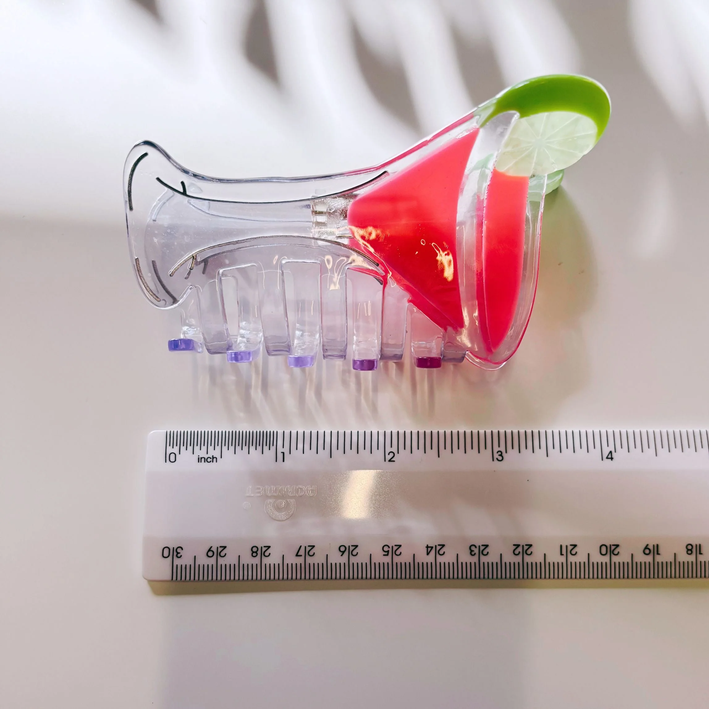 Velvet Claws Cosmo Pink Cocktail Hair Claw | Stemmed Glass Shaped Claw Clip - Image 11