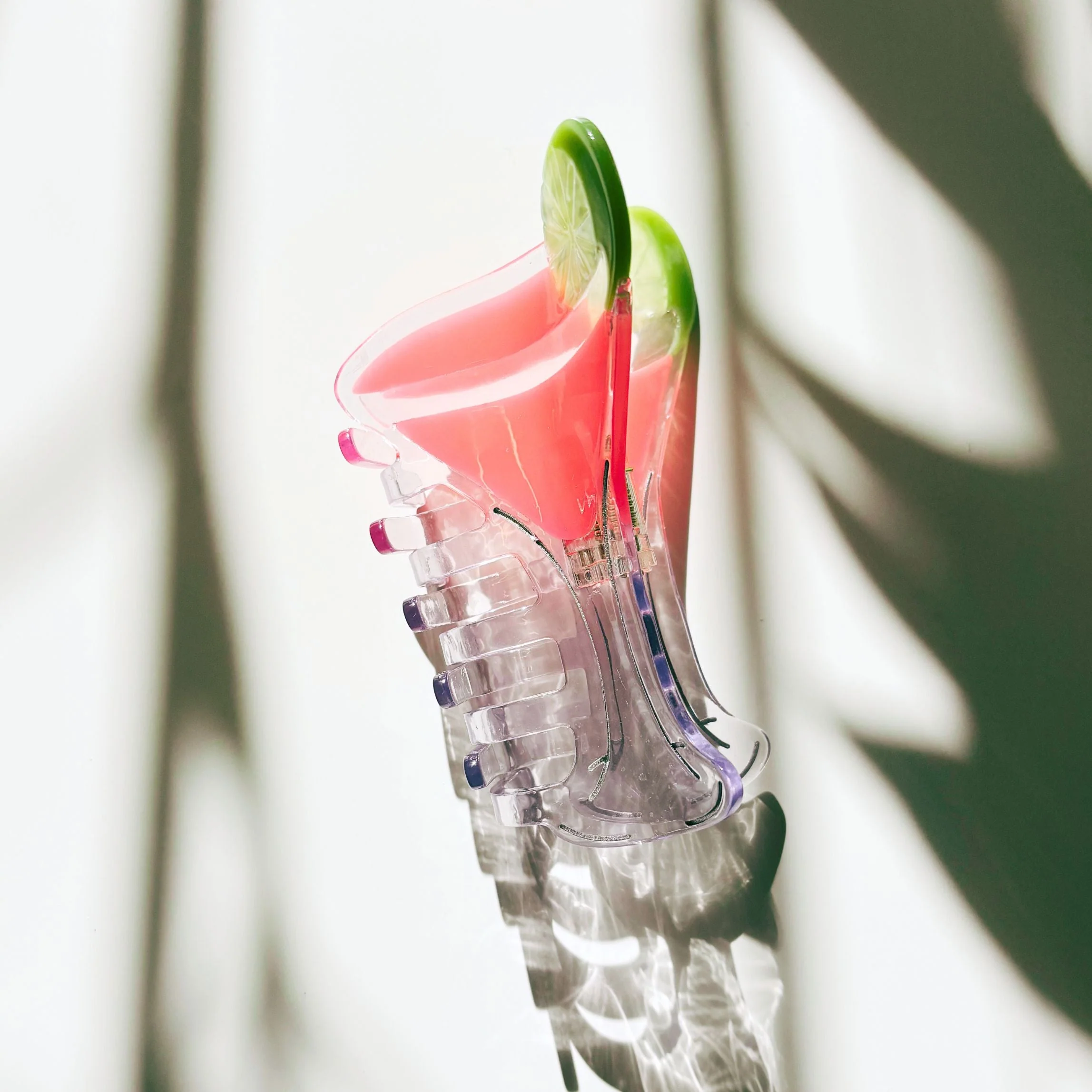 Velvet Claws Cosmo Pink Cocktail Hair Claw | Stemmed Glass Shaped Claw Clip - Image 5