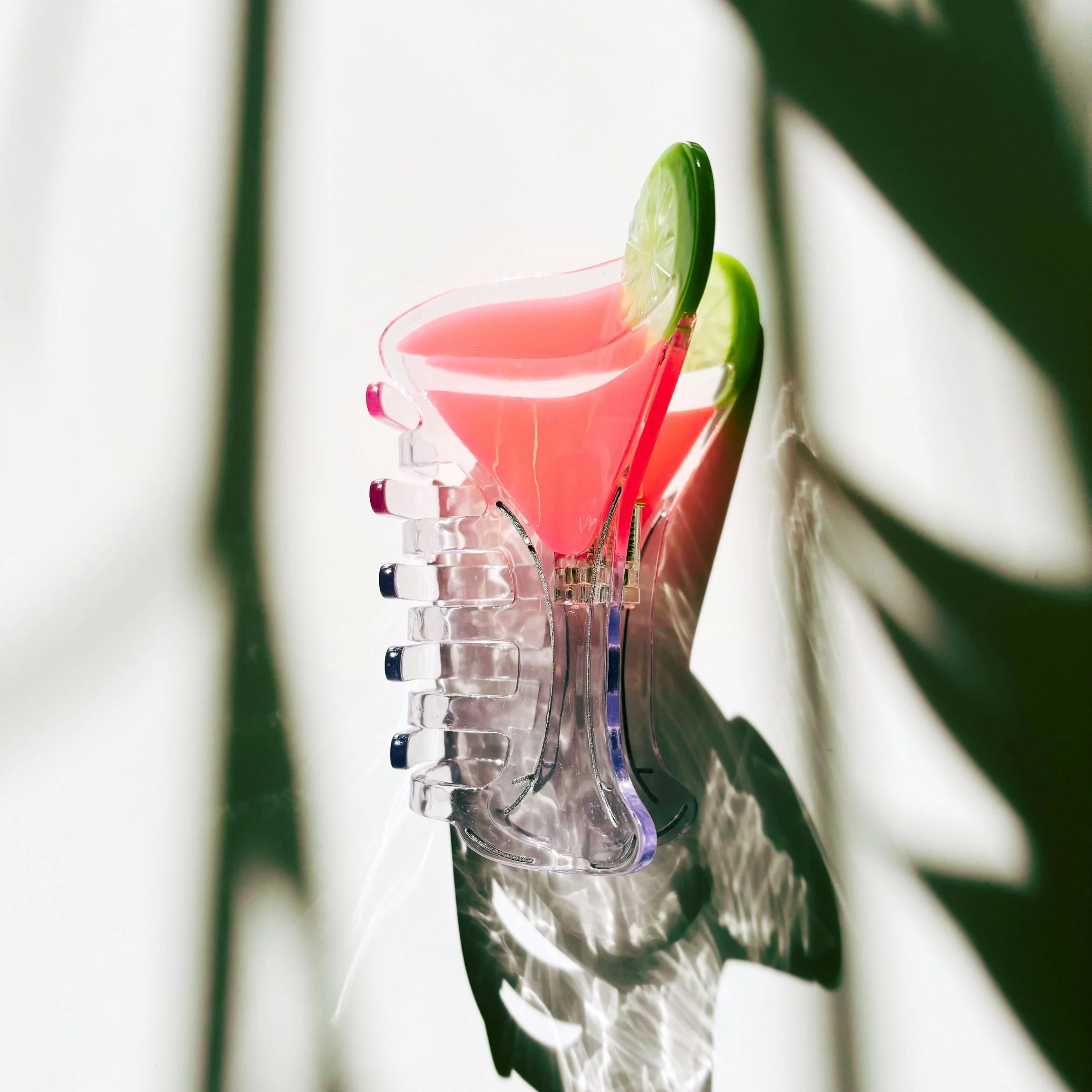 Velvet Claws Cosmo Pink Cocktail Hair Claw | Stemmed Glass Shaped Claw Clip - Image 6