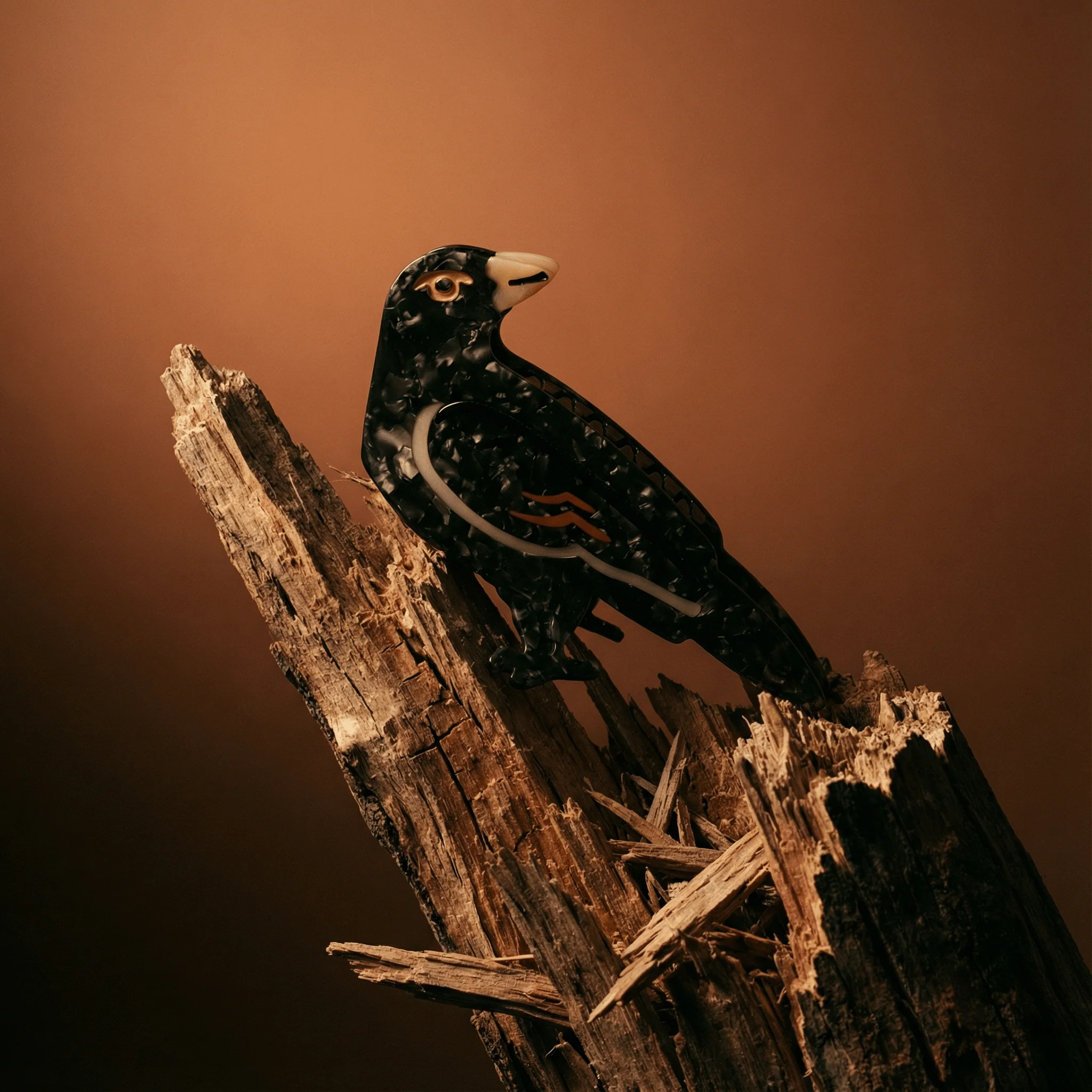 Velvet Claws Crow Bird Hair Claw