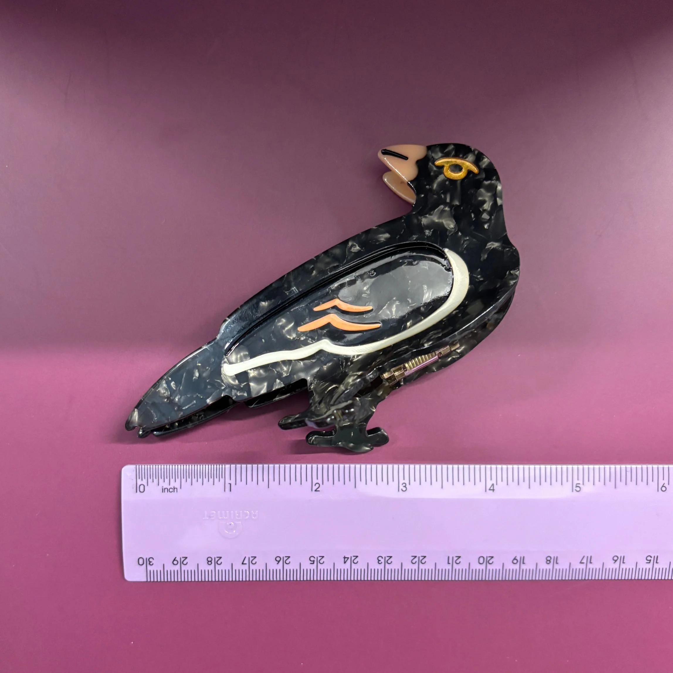 Velvet Claws Crow Bird Hair Claw - Image 12
