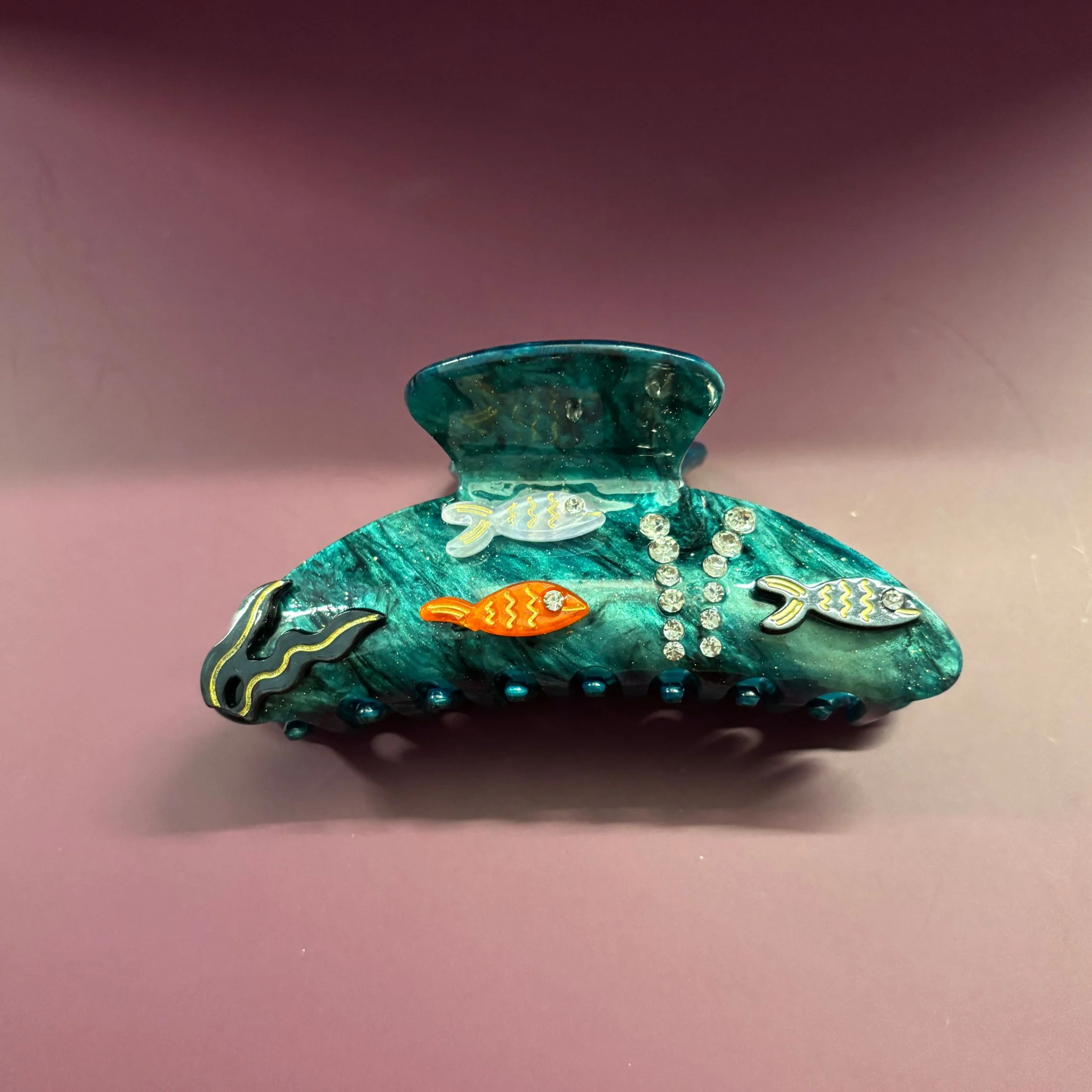 Velvet Claws Disco Goldfish Hair Claw Clip | Double-Sided Embellishment