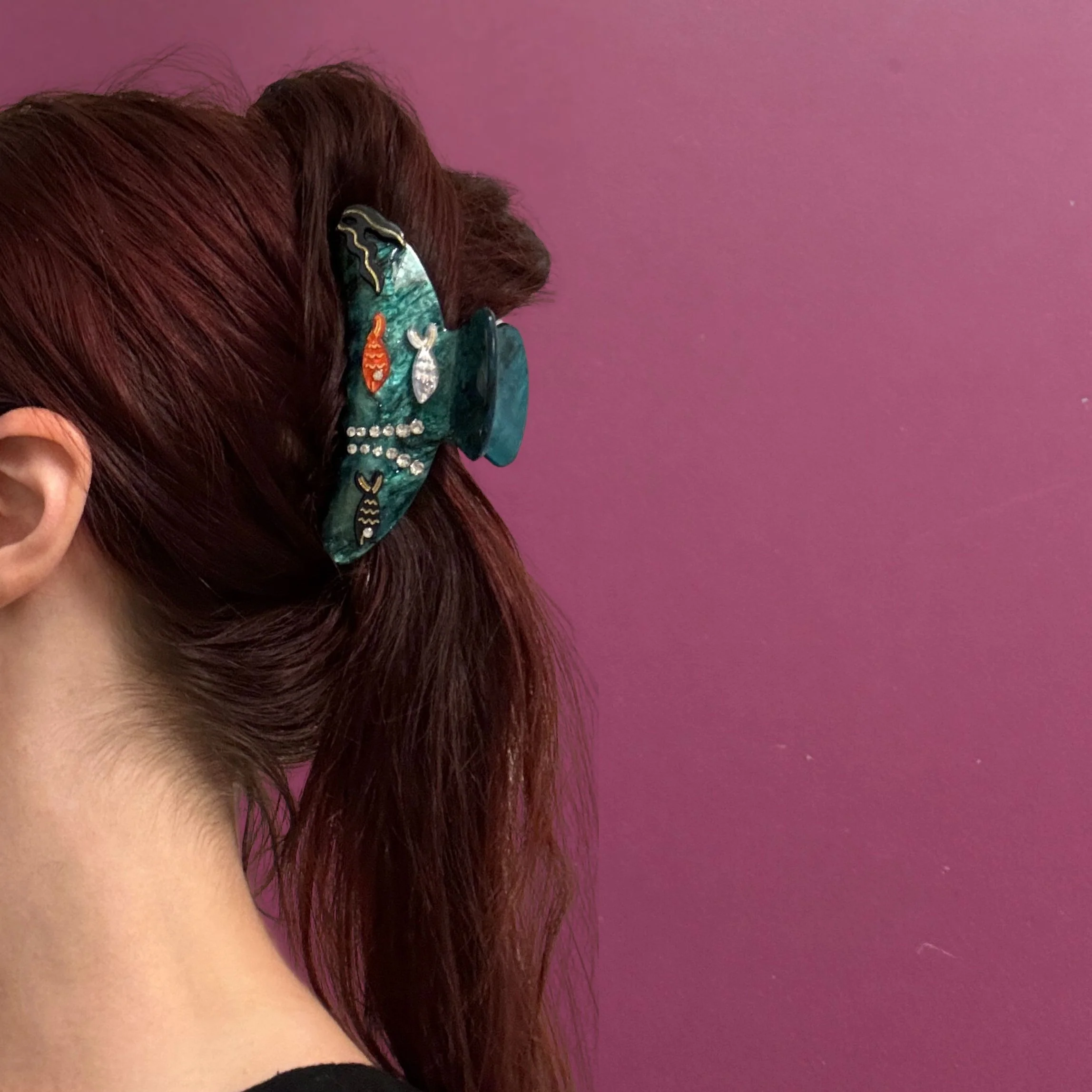 Velvet Claws Disco Goldfish Hair Claw Clip | Double-Sided Embellishment - Image 11