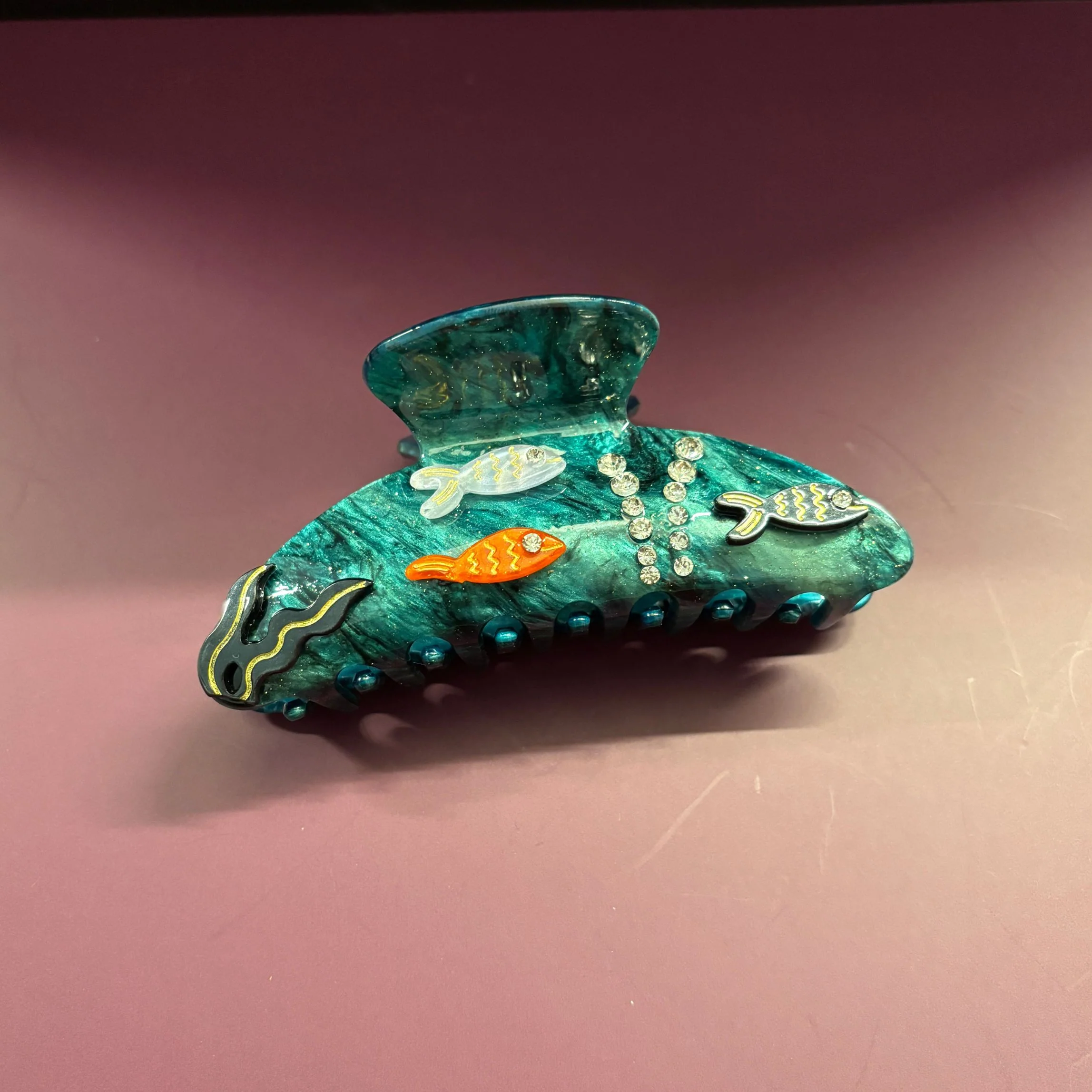 Velvet Claws Disco Goldfish Hair Claw Clip | Double-Sided Embellishment - Image 3