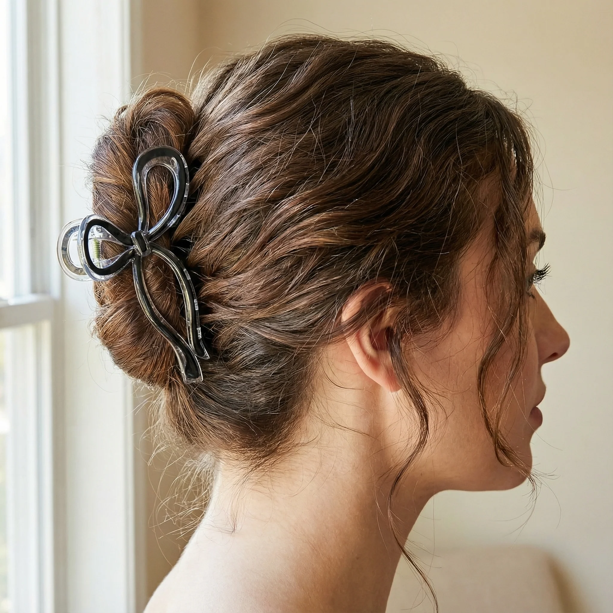 Velvet Claws Hair Clip | Coquette Bow in Black Hair Claw - Image 2