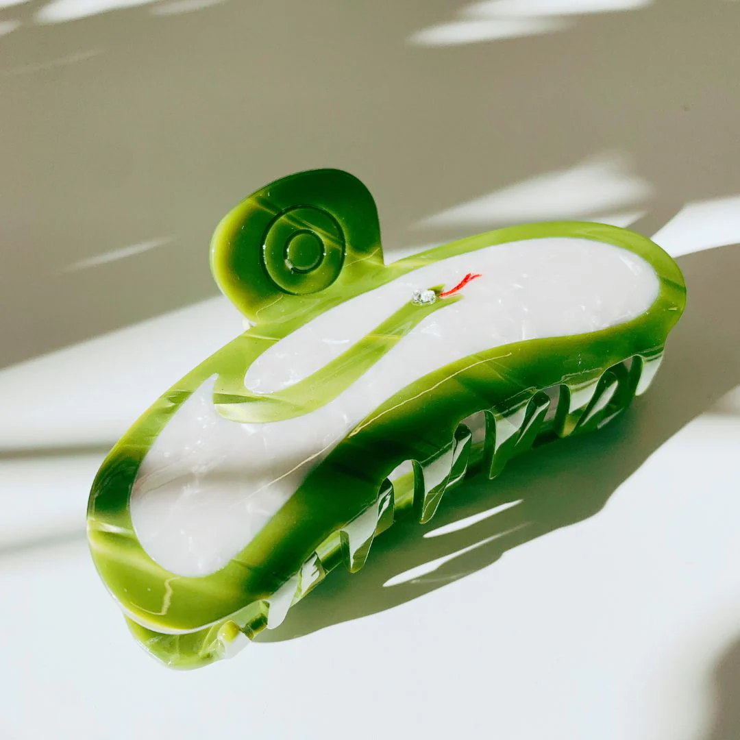Velvet Claws Hair Clip | Green Snake Hair Claw - Image 5
