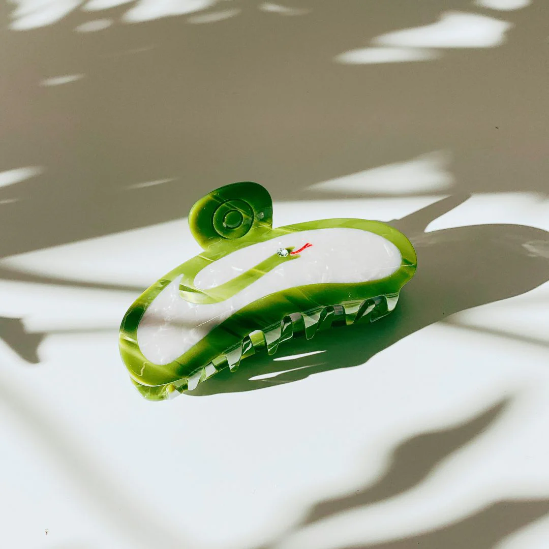 Velvet Claws Hair Clip | Green Snake Hair Claw - Image 7