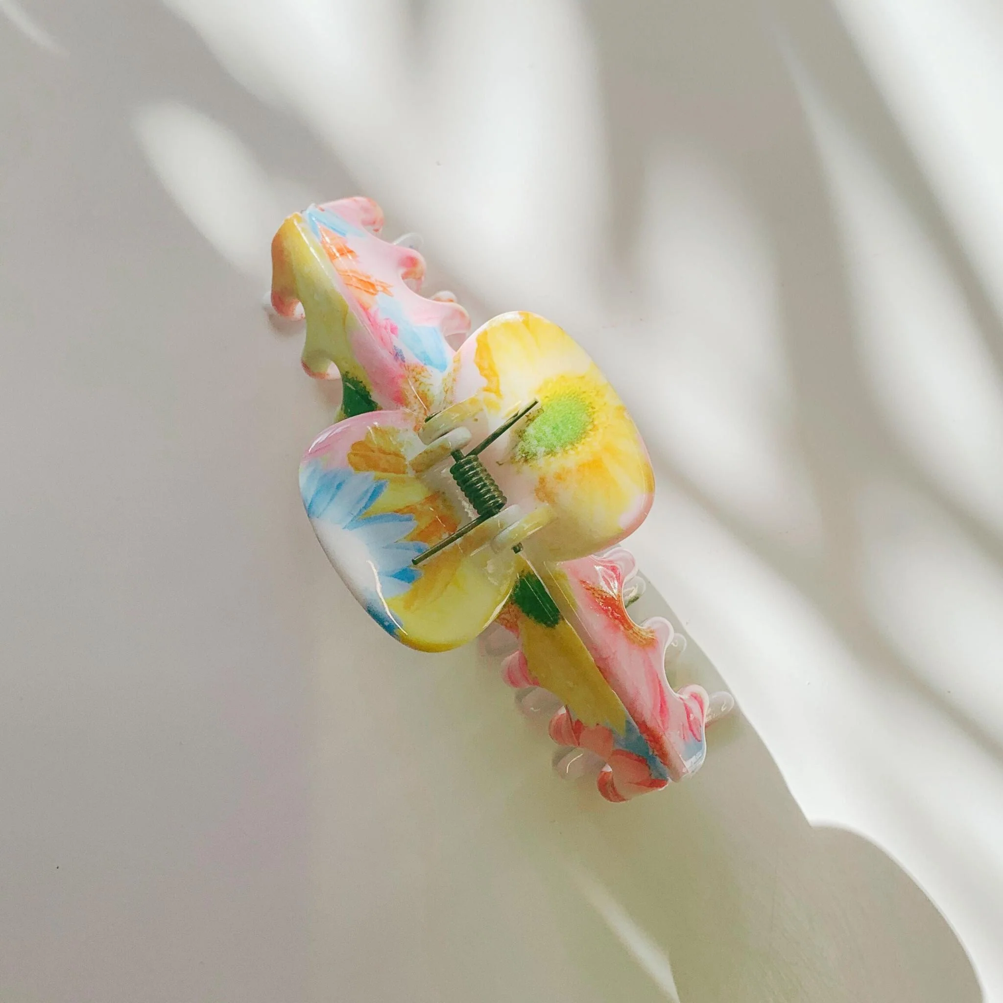 Velvet Claws Hair Clip | The Lobster in Primavera Floral on White - Image 2