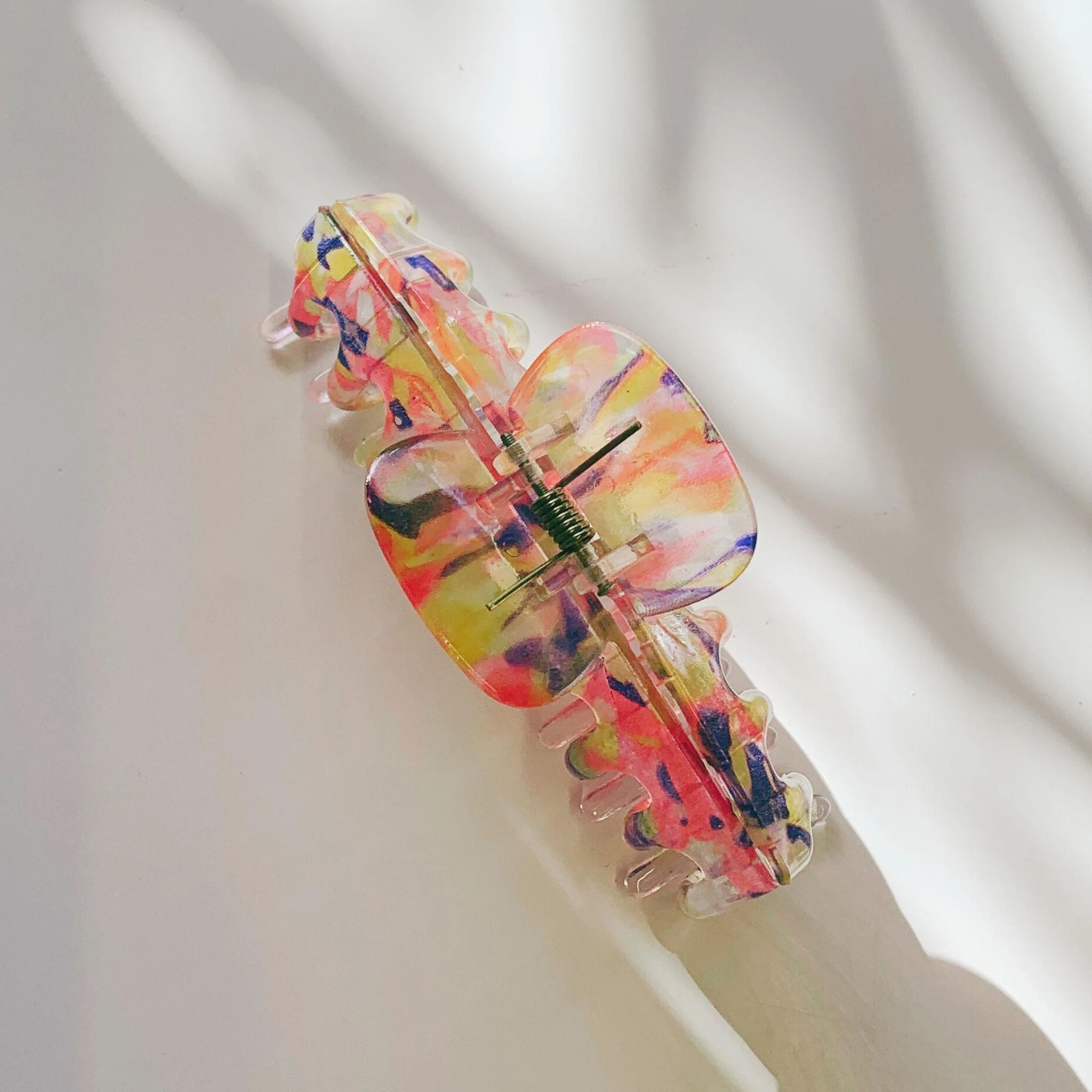 Velvet Claws Hair Clip | The Lobster in Translucent Blooms - Image 3