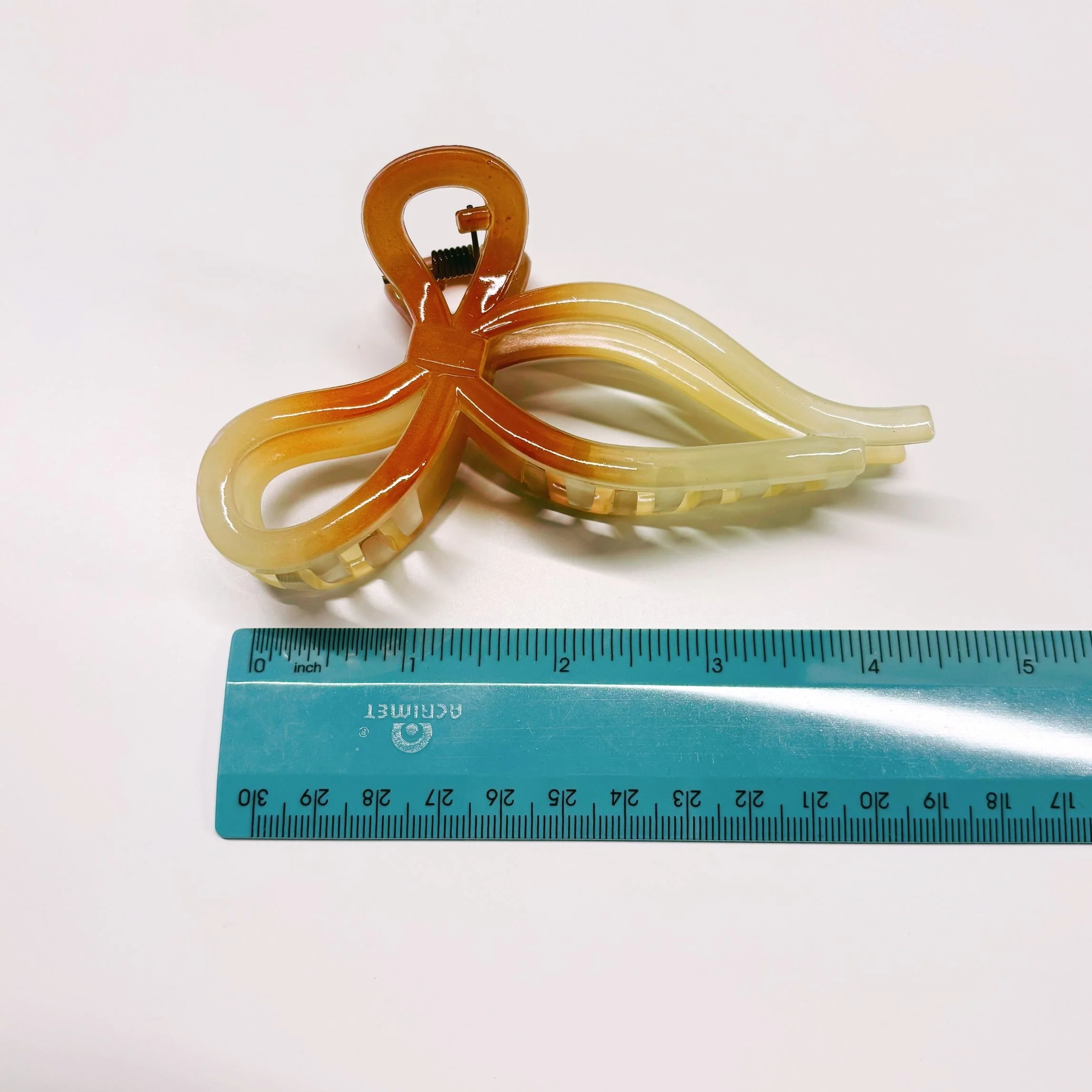 Velvet Claws Mini Coquette Bow in Caramel Latte Hair Clip - Image 8