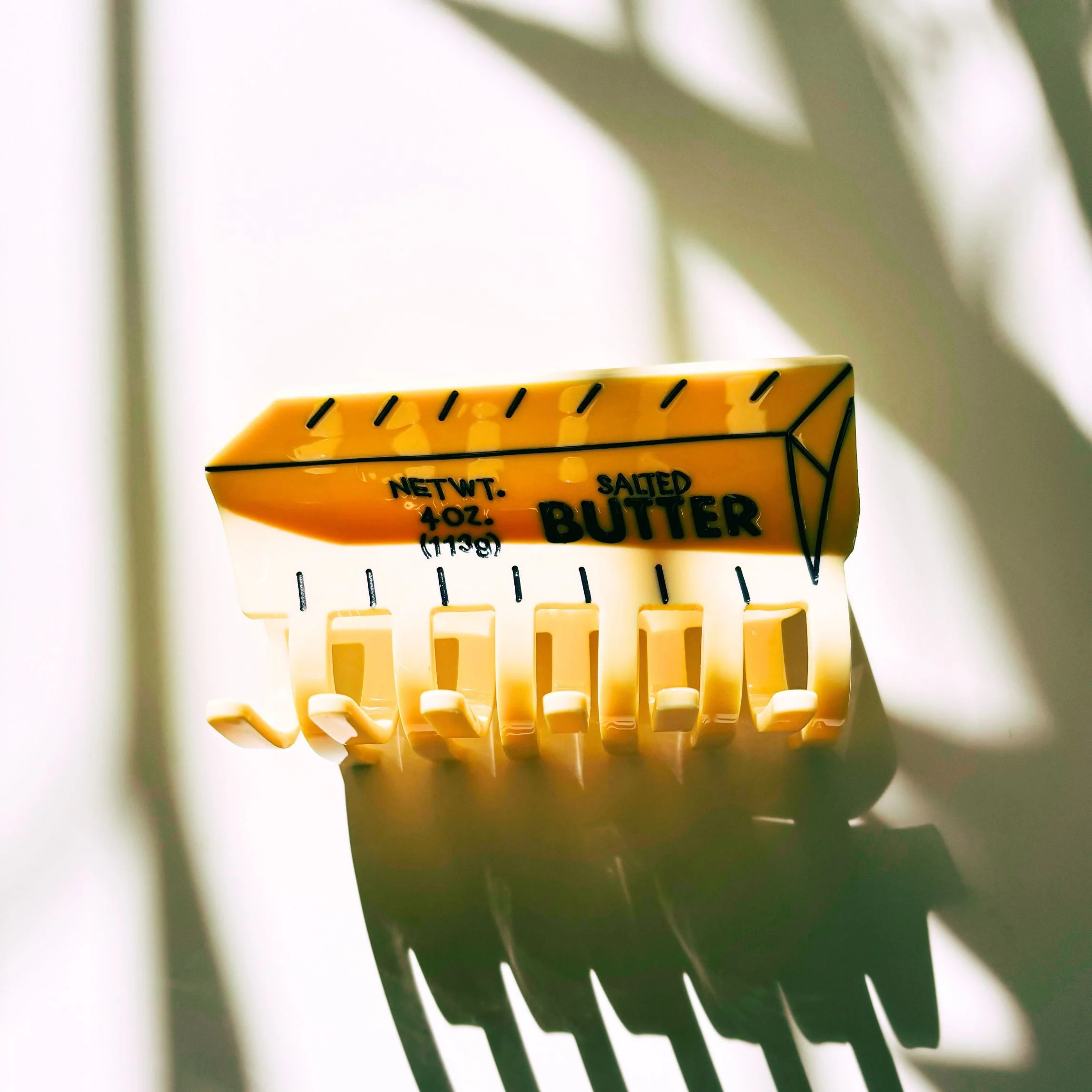 Velvet Claws Stick of Salted Butter Hair Claw | Yellow Claw Clip - Image 5