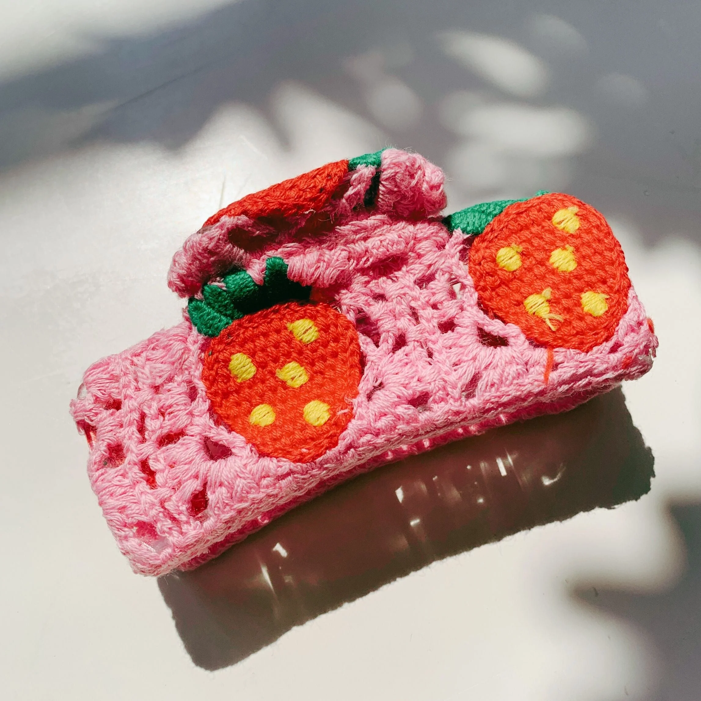 Velvet Claws Strawberry Granny Square Hair Claw - Image 5