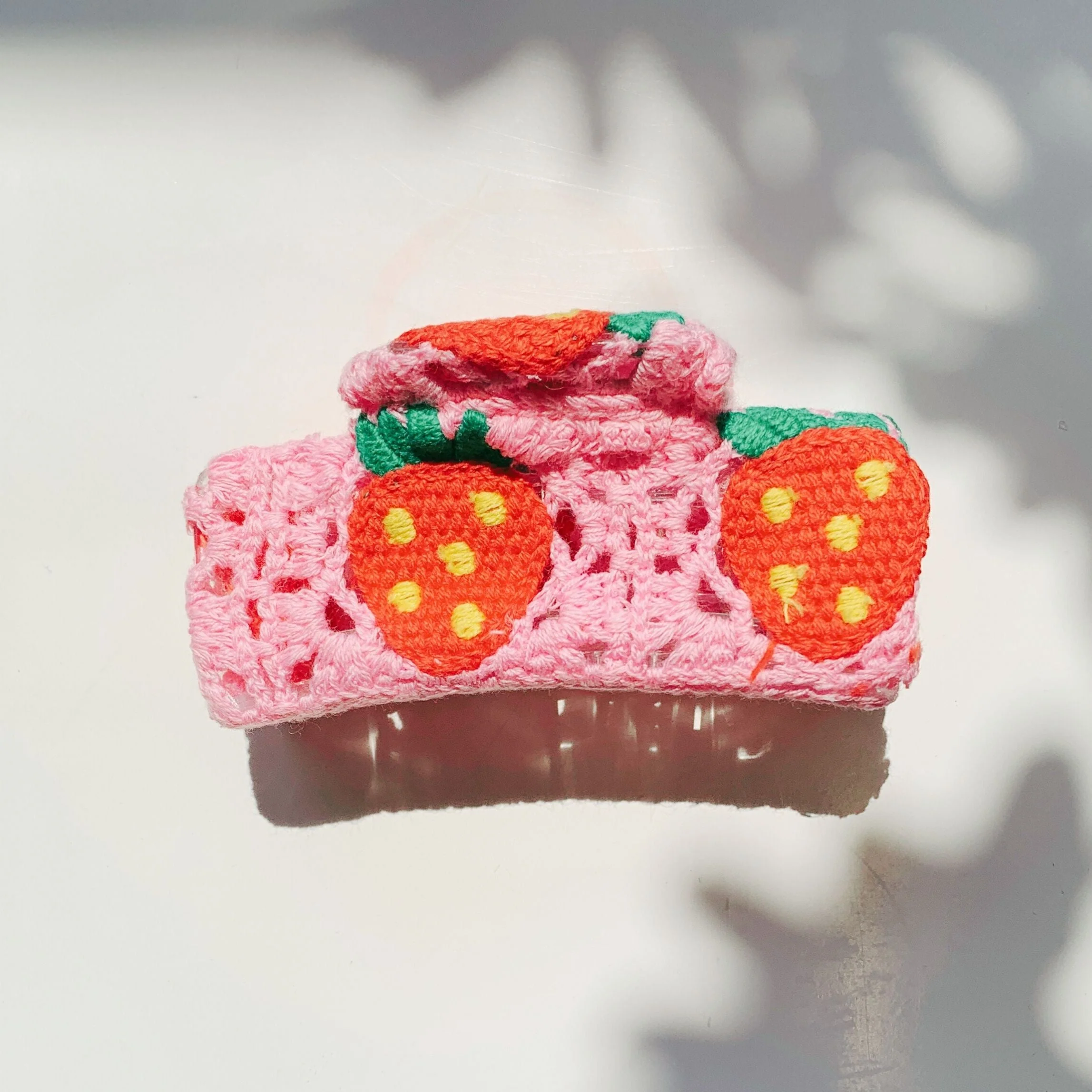Velvet Claws Strawberry Granny Square Hair Claw - Image 6