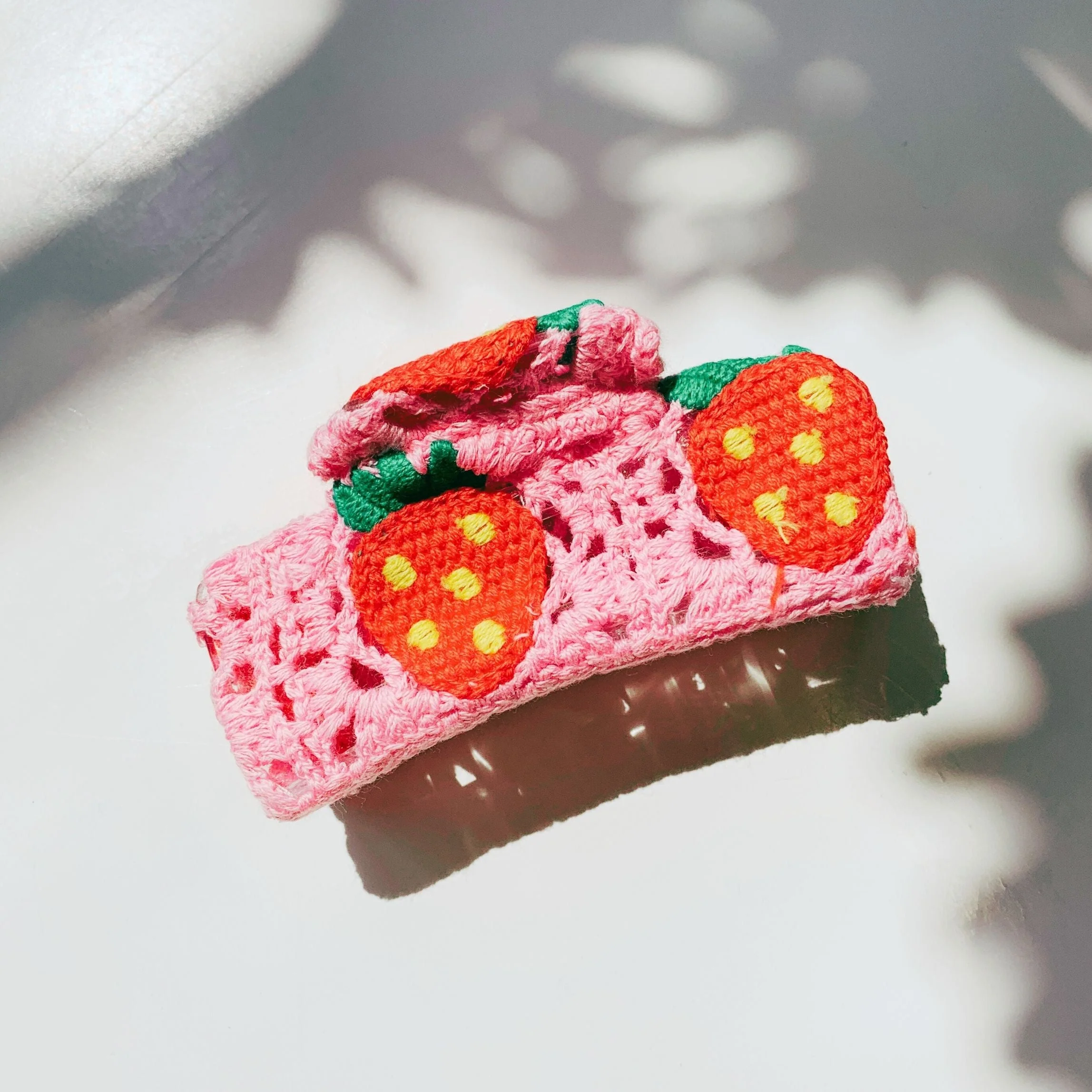 Velvet Claws Strawberry Granny Square Hair Claw - Image 9