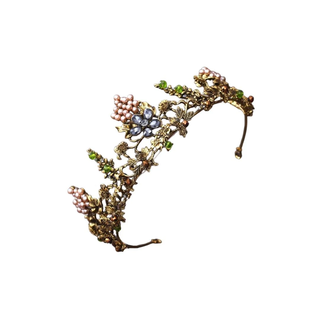 Vineyard Queen Luxe Tiara | Royalty Crown Party or Bridal Hair Accessory - Image 2
