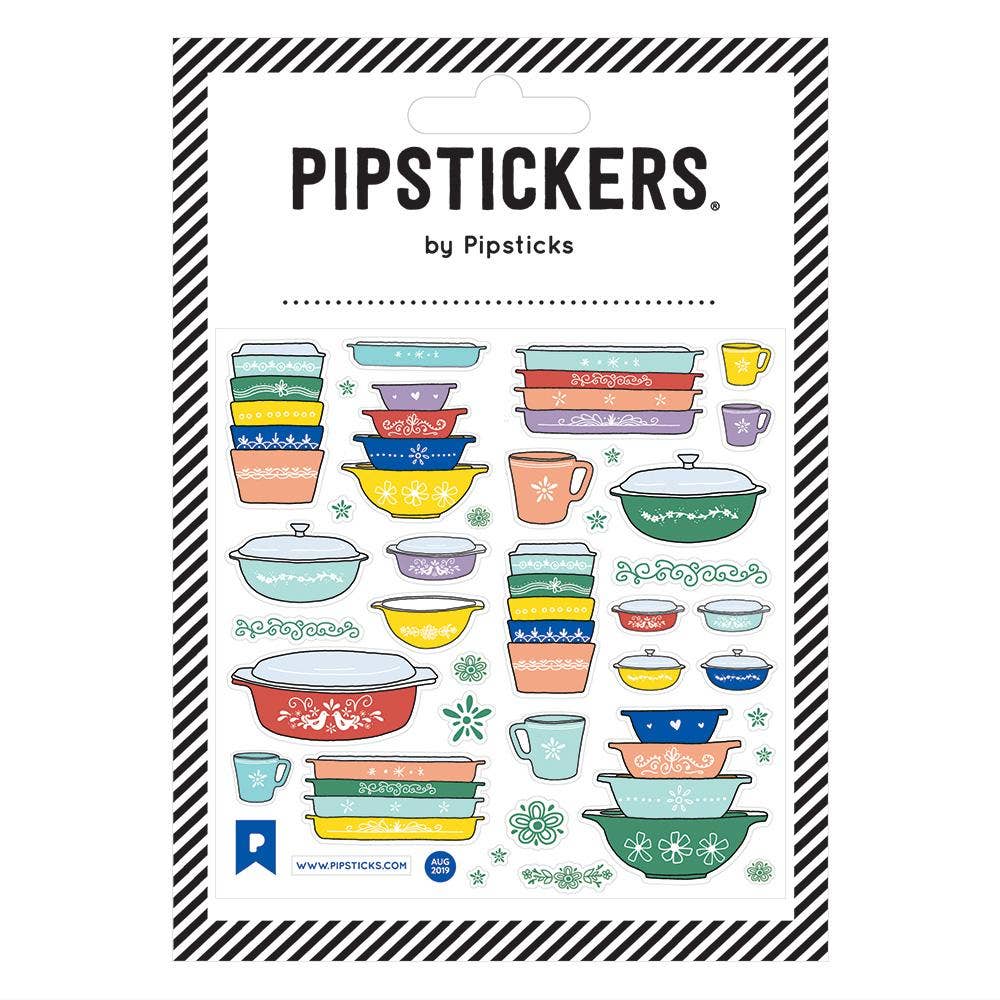 Vintage Pyrex Kitchenware Sticker | Oven Dishes Bowls Cups Decorative Decals | Sticker Lovers Collection