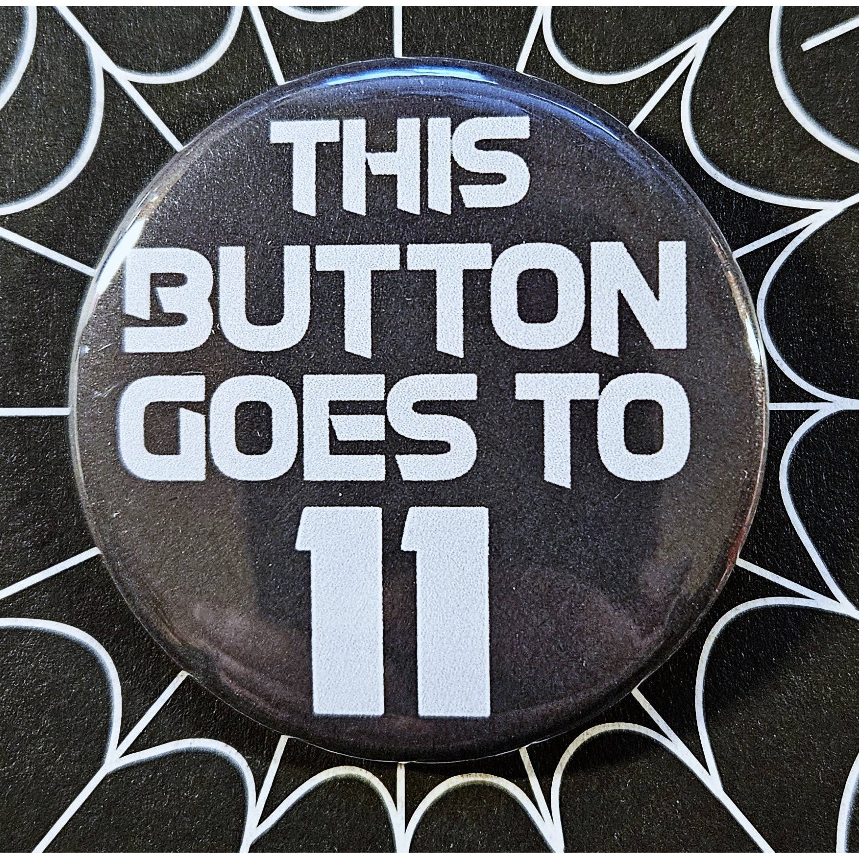 Vintage Reproduction Button Goes to 11 Small Pinback Button | 1.25" Diameter '60 '70s '80s Retro Pin