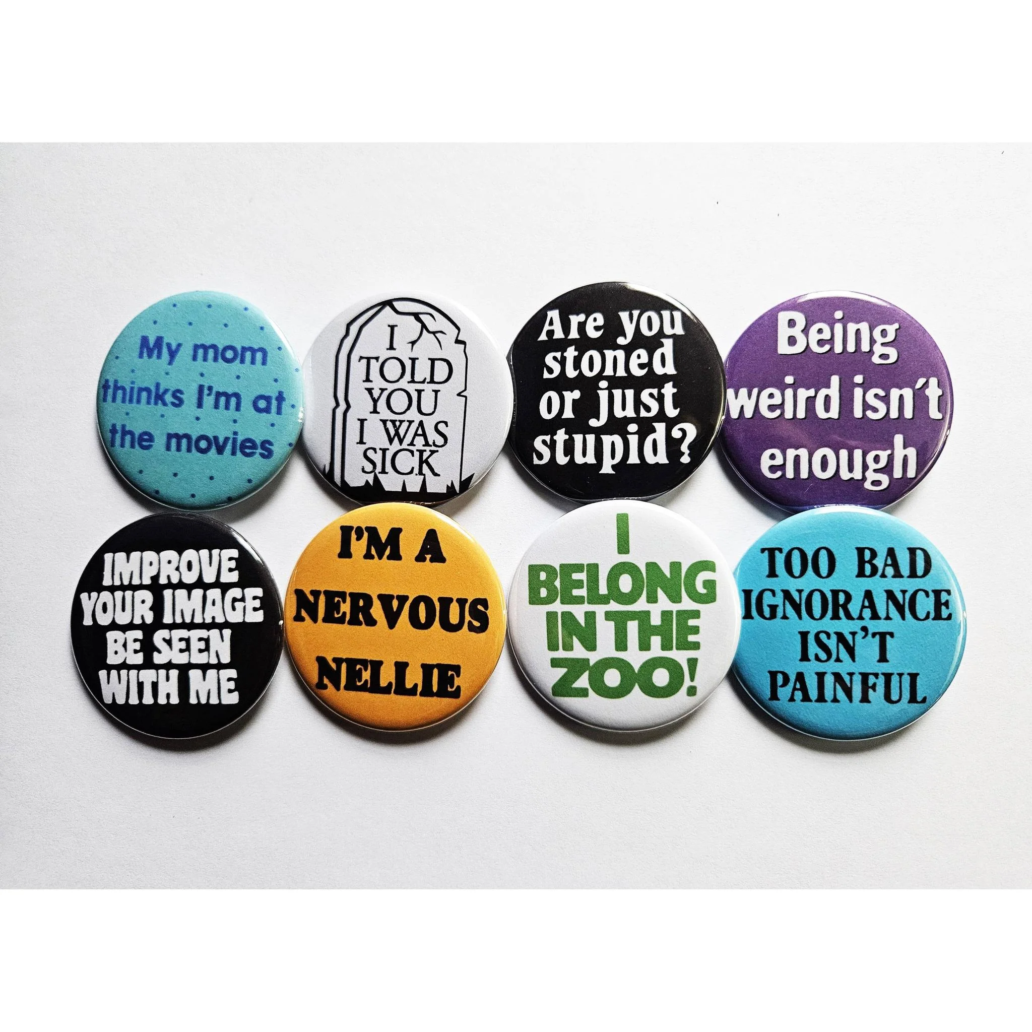 Vintage Reproduction Improve Your Image Be Seen With Me Small Pinback Button | 1.25" Diameter - Image 2