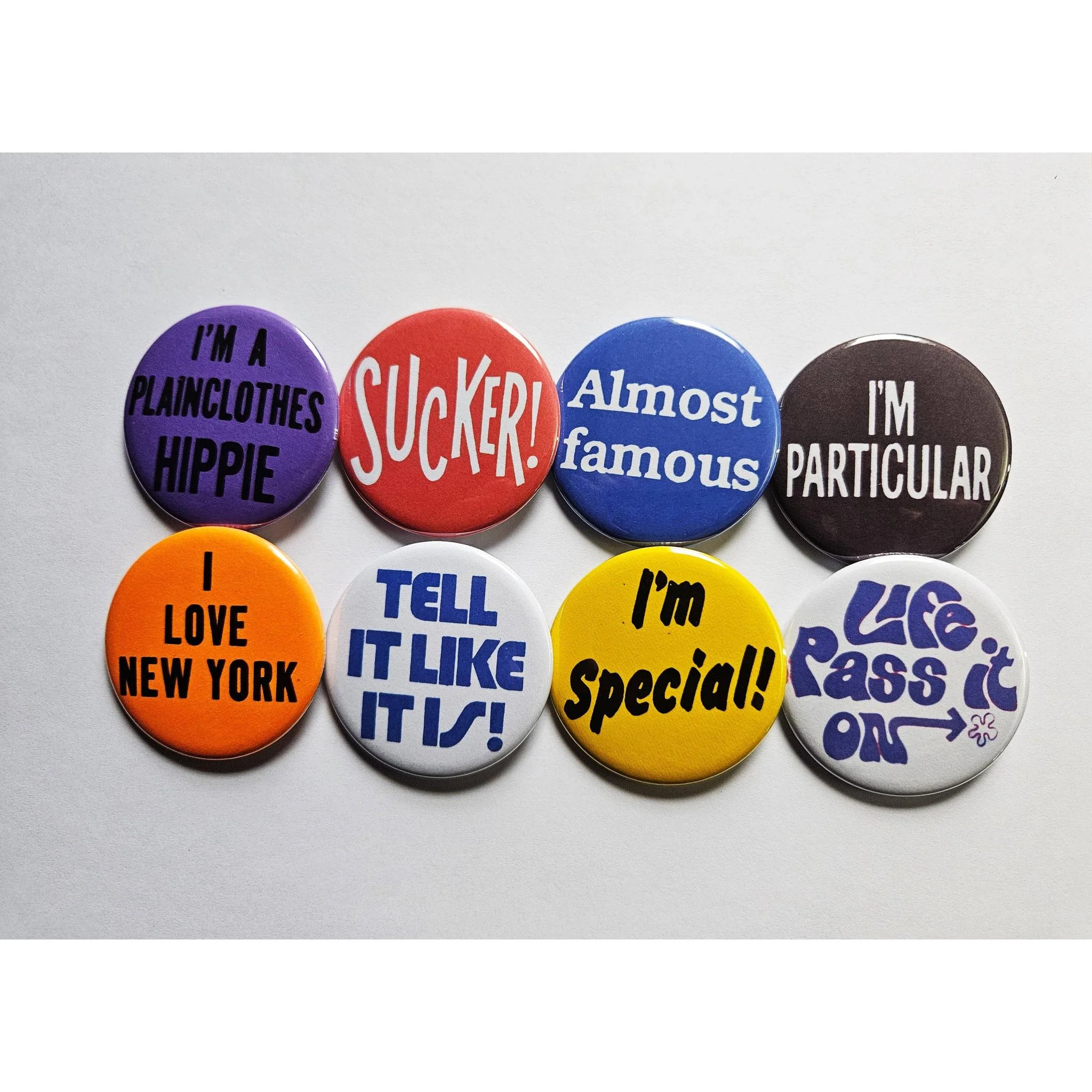 Vintage Reproduction Tell It Like It Is Small Pinback Button | 1.25" Diameter - Image 2