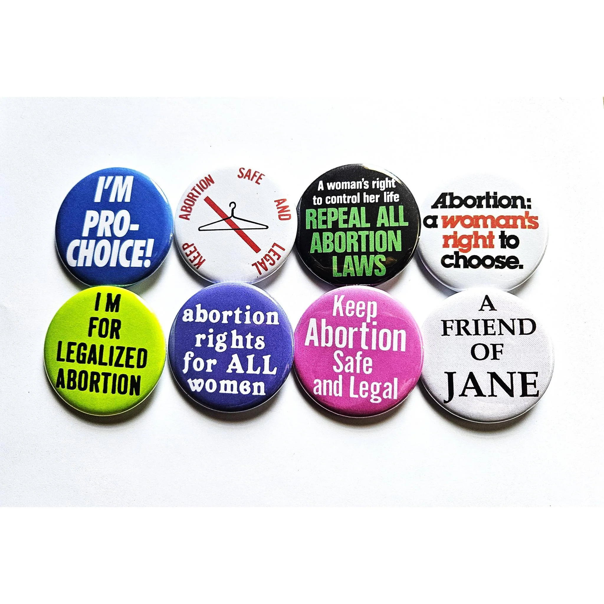 Vintage Reproduction Legalized Abortion Feminist Small Pinback Button | 1.25" Diameter - Image 2