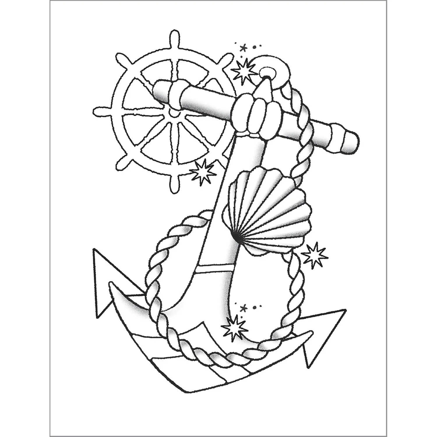 Vintage Tattoo Designs Coloring Book for Adults | Western Traditional Tattoos - Image 3