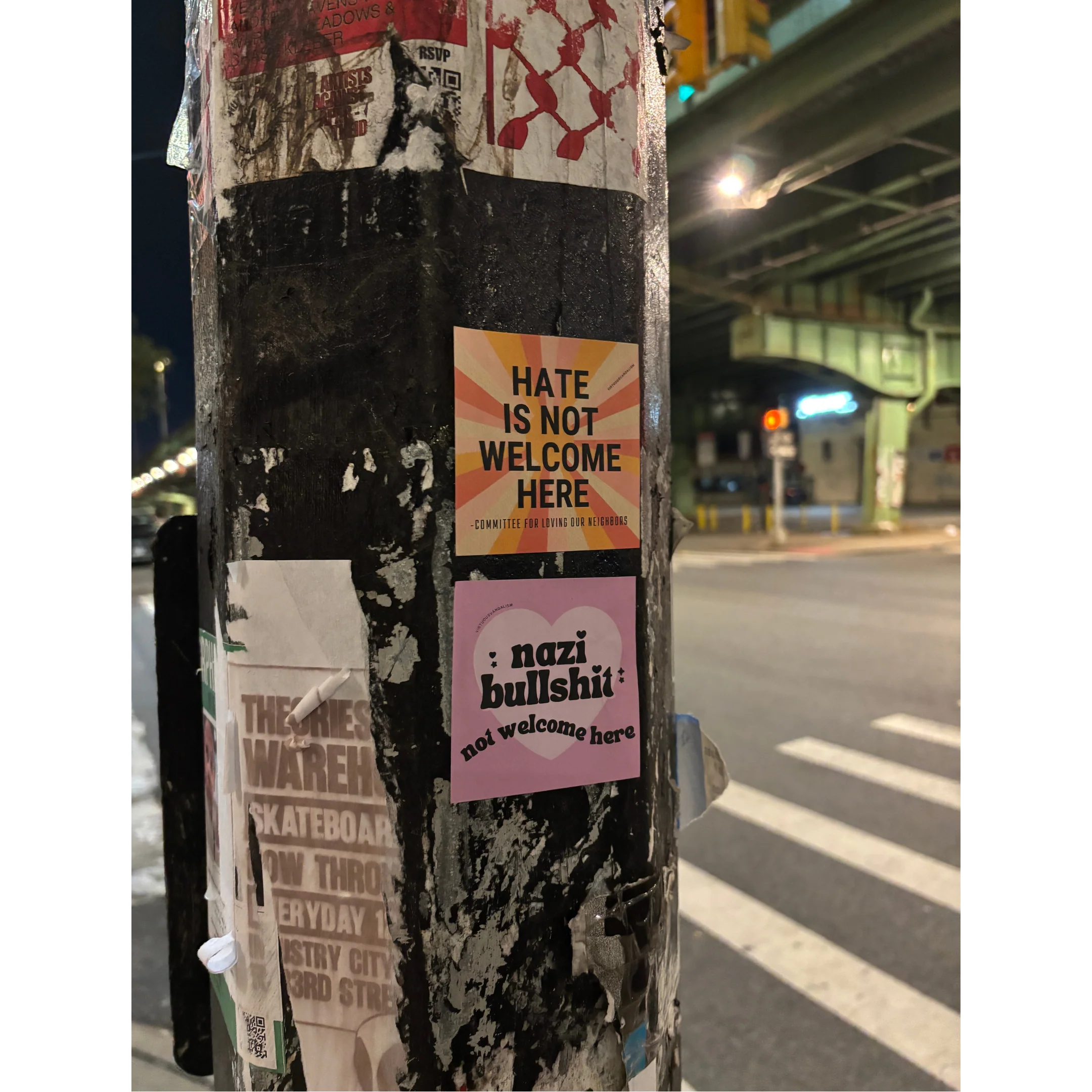 Virtuous Vandalism “Hate is Not Welcome Here” Sticky Notes 3" x 3" Pack of 50 | Combat and Cover Offensive Public Messages with Adhesive Protest Notes - Image 11
