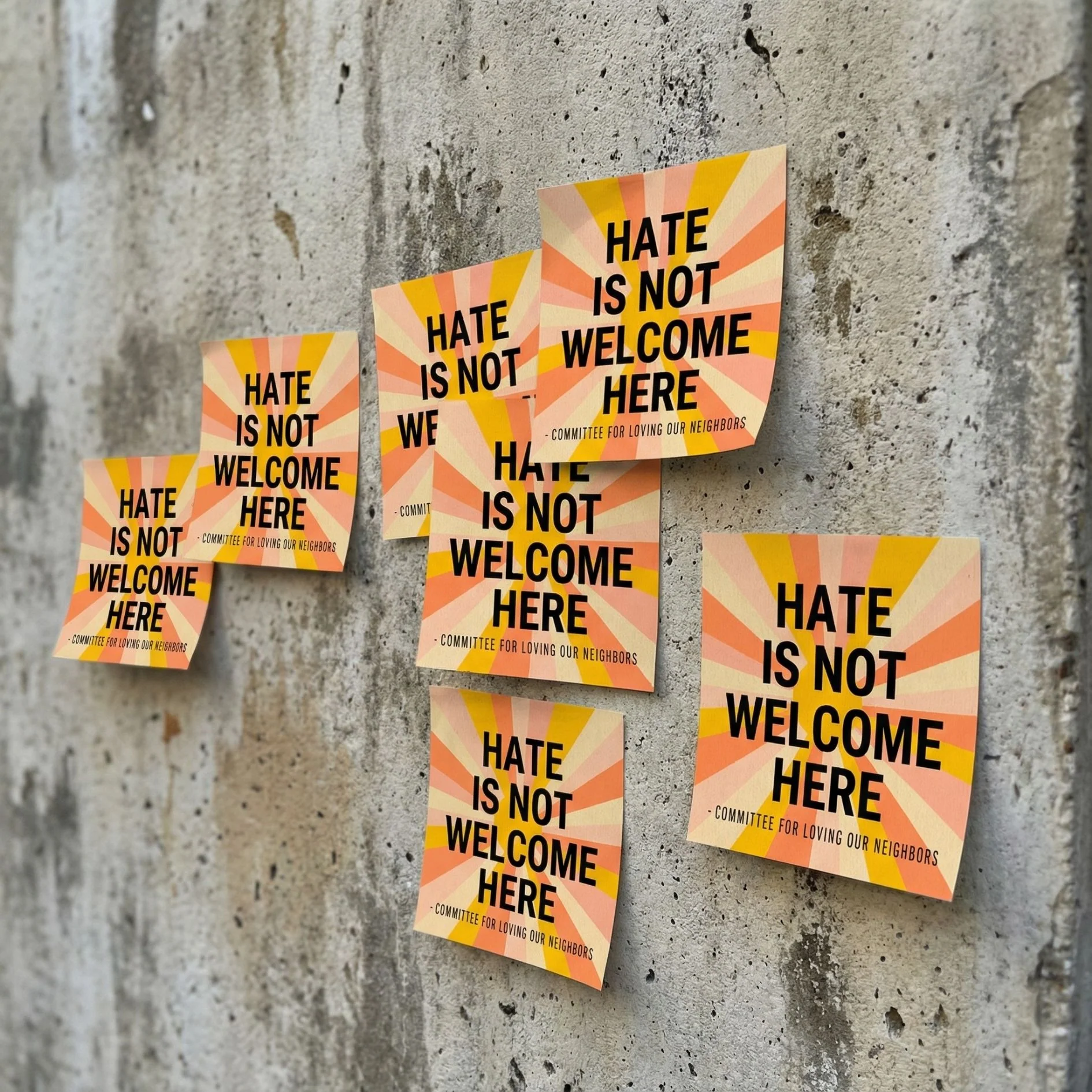 Virtuous Vandalism “Hate is Not Welcome Here” Sticky Notes 3" x 3" Pack of 50 | Combat and Cover Offensive Public Messages with Adhesive Protest Notes - Image 2